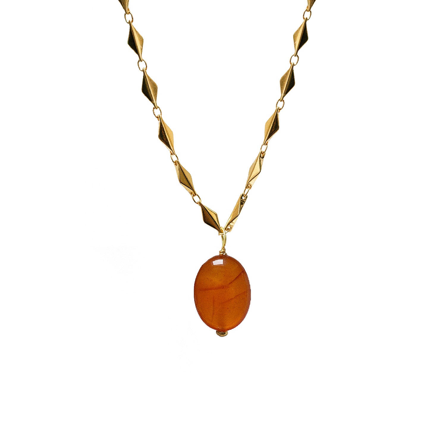 Paola Chain With Earthy Orange Agate