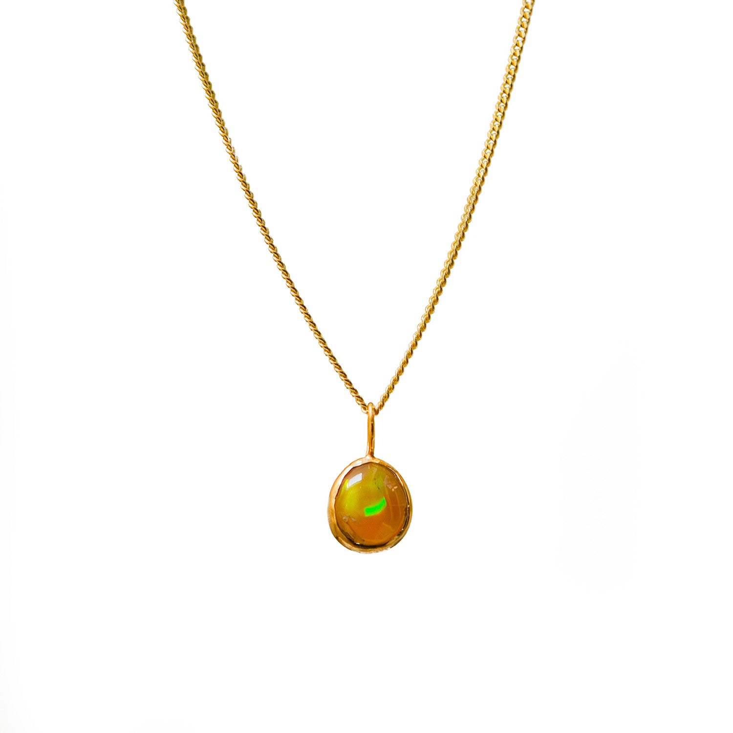 Small Freeform Ethiopian Opal With Green Reflections