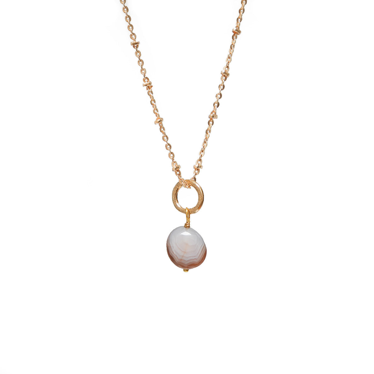 Agate Pendant Necklace — Botswana