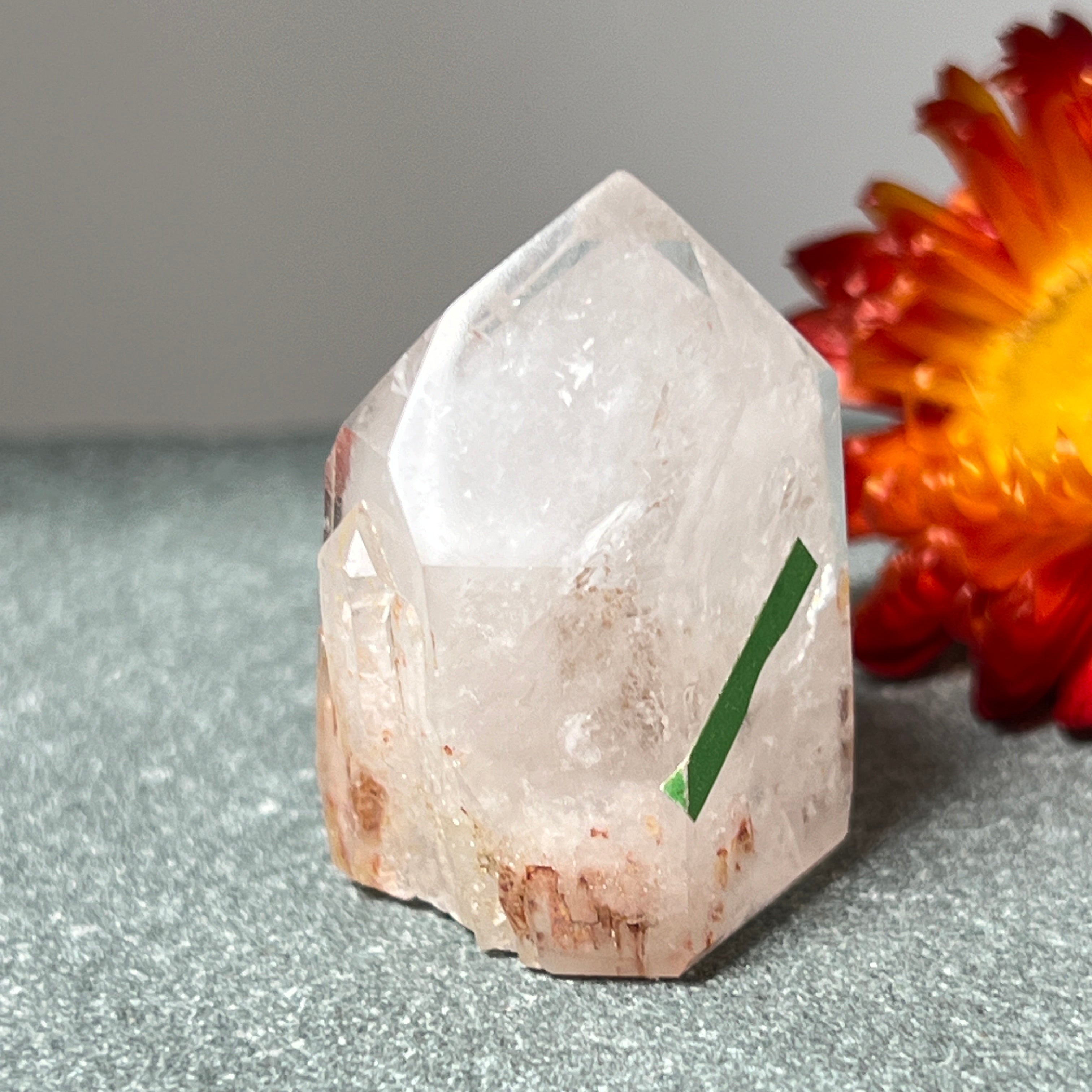 Unique Specimen Phantom quartz Enhydro from Madagascar