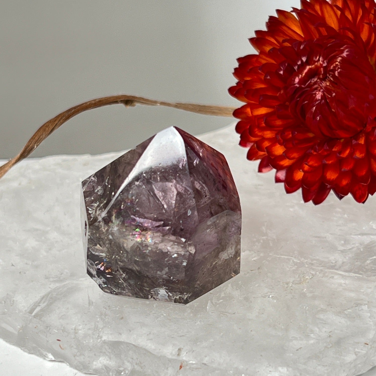 Unique, Unusual short point mix amethyst smokey quartz from Brazil