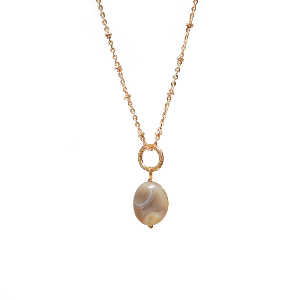 Agate Pendant Necklace — Botswana