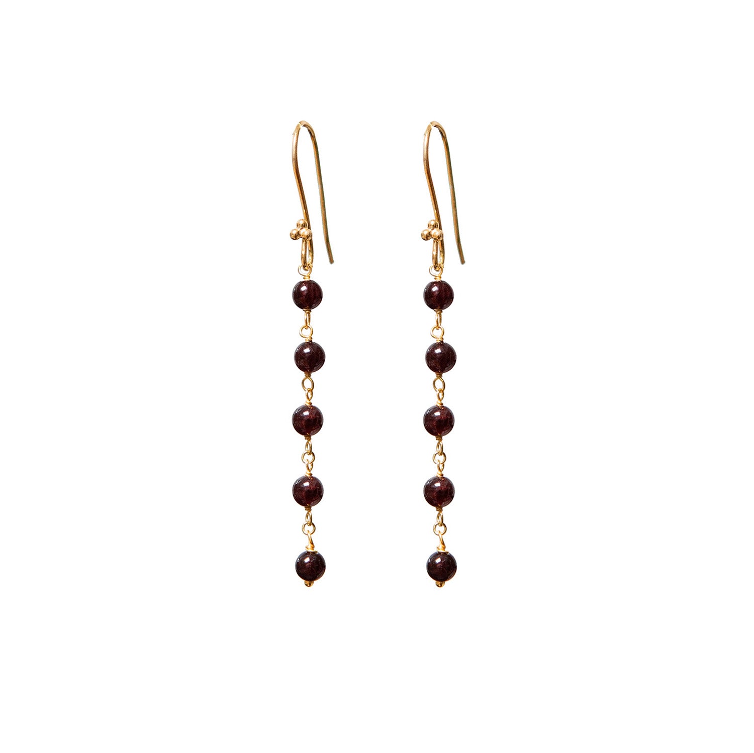 Sweet Garnet Rosary Earrings