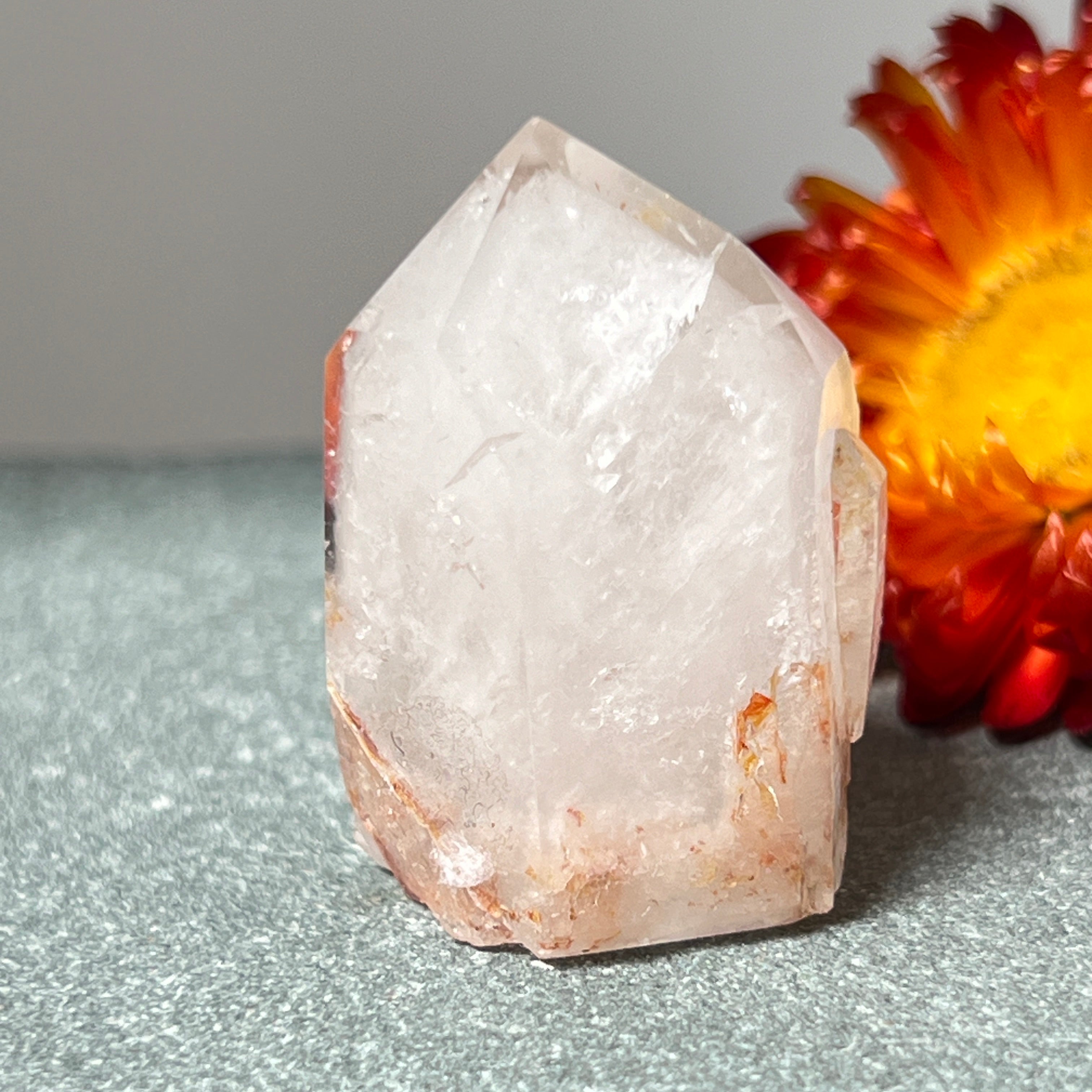 Unique Specimen Phantom quartz Enhydro from Madagascar