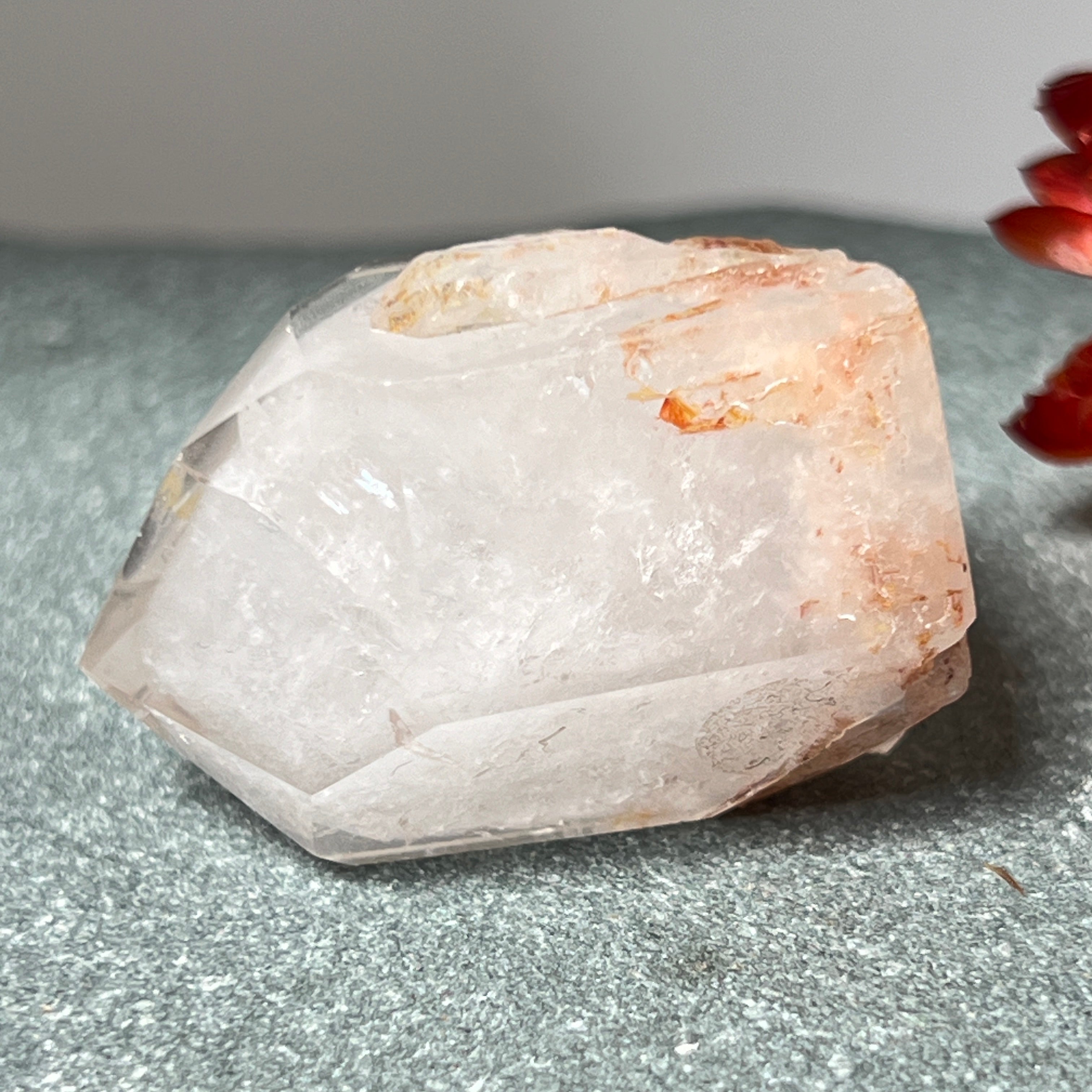 Unique Specimen Phantom quartz Enhydro from Madagascar