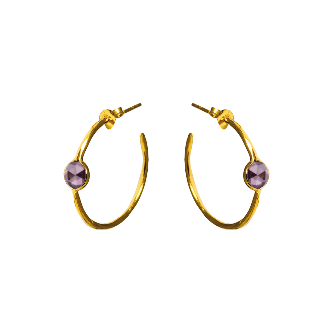 Polki Cut Creole Earrings