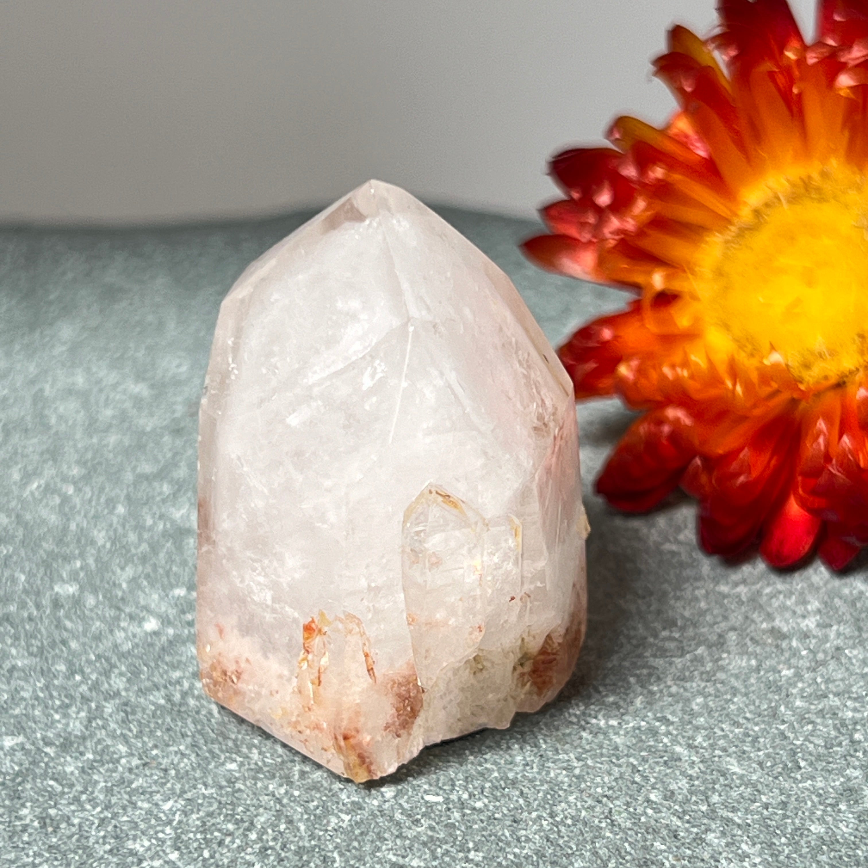 Unique Specimen Phantom quartz Enhydro from Madagascar