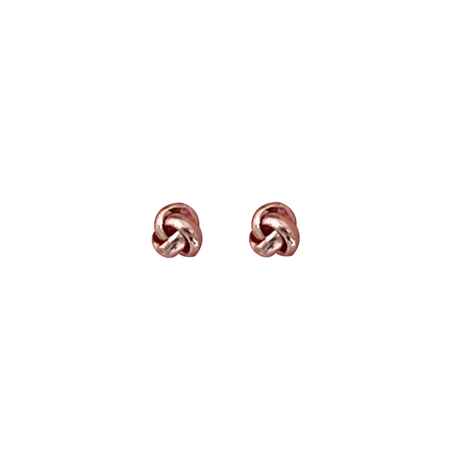 9ct Rose Gold Knot Studs