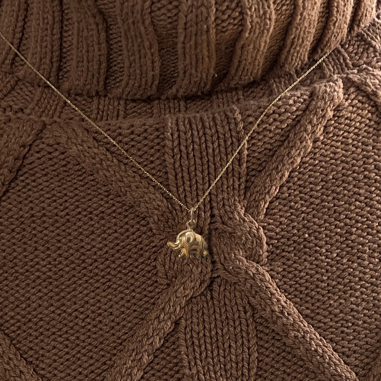 9ct Gold Tiny Elephant Vintage Charm