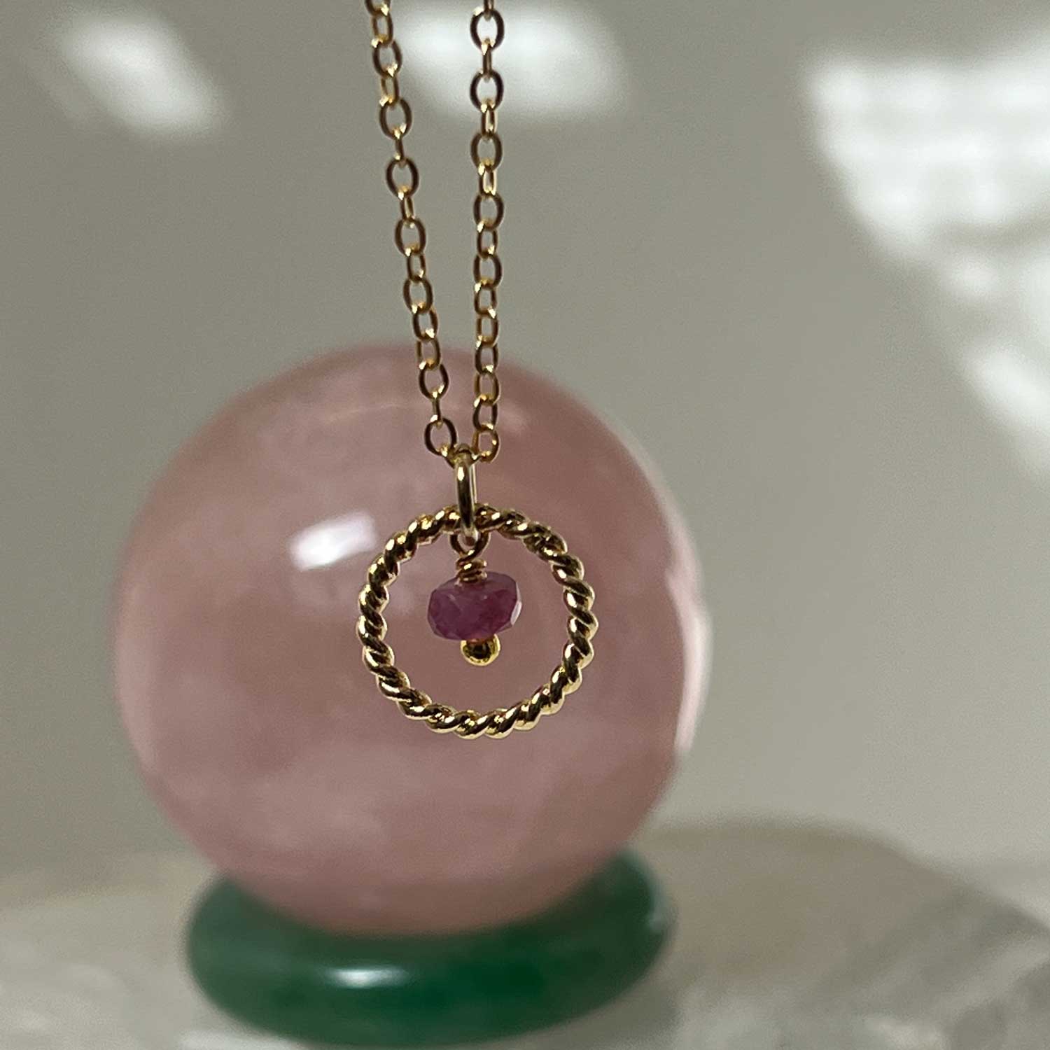 Alexis Burmese Ruby Pendant on Short Simple Chain