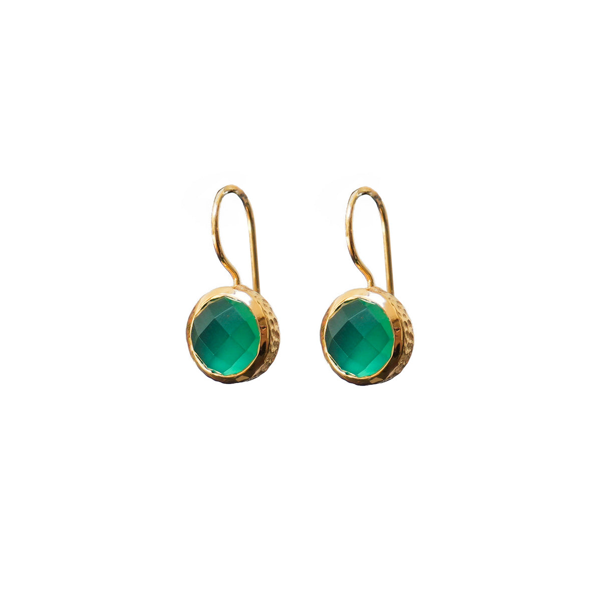 Bumi Green Onyx Or Pink Sillimanite Hook Earrings