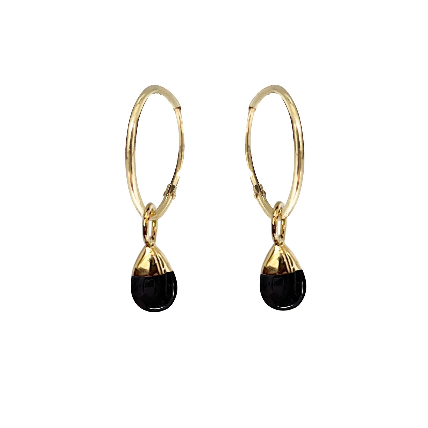 Cora Creole with Smooth Black Onyx Drop