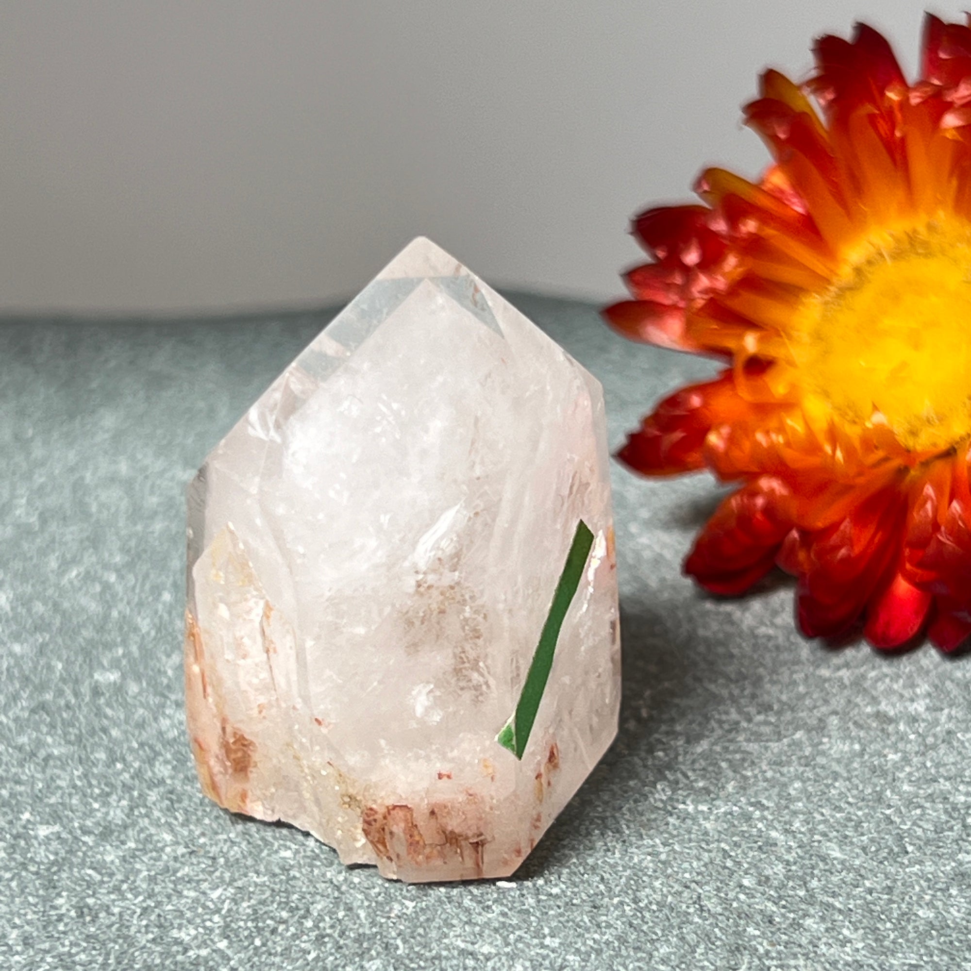 Unique Specimen Phantom quartz Enhydro from Madagascar