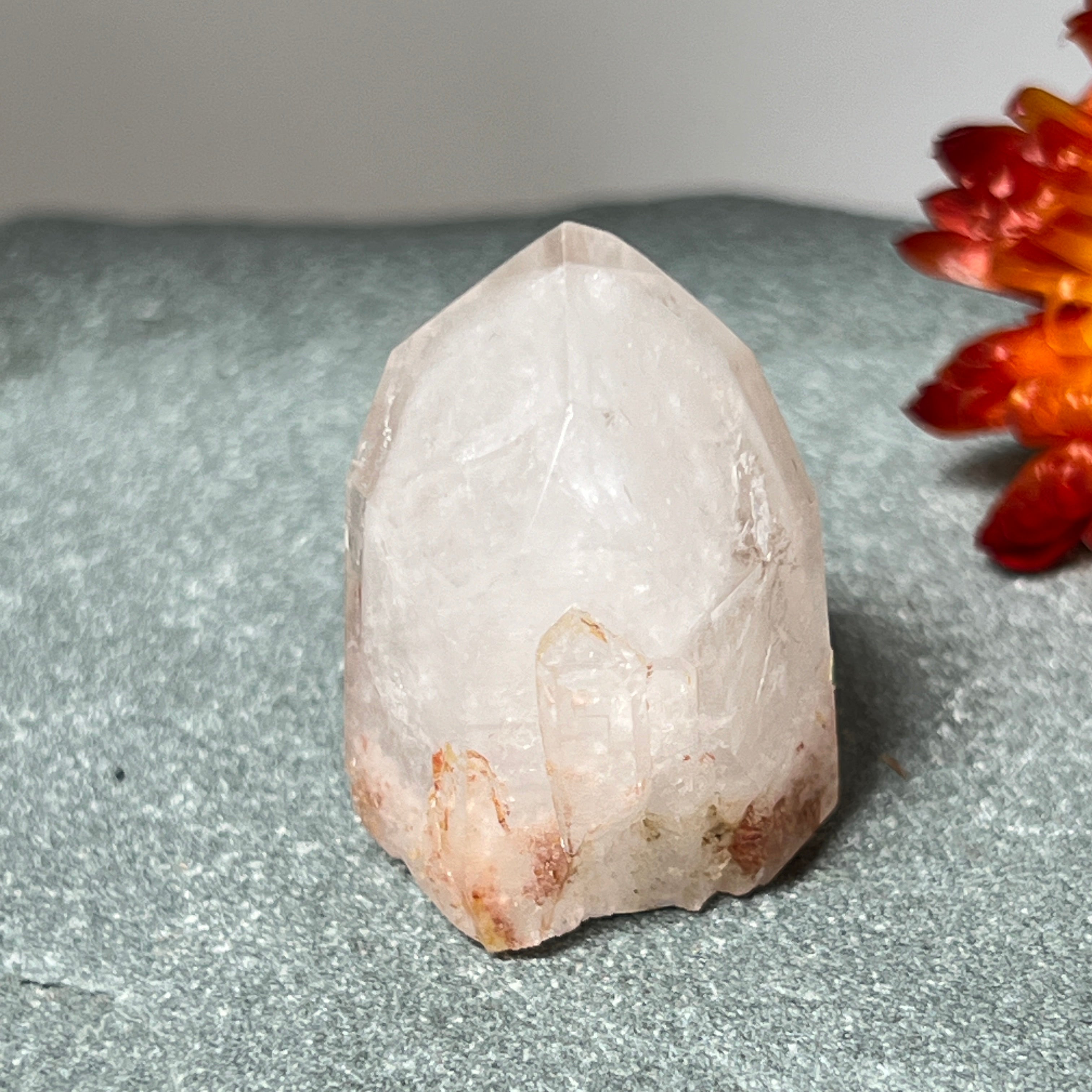 Unique Specimen Phantom quartz Enhydro from Madagascar