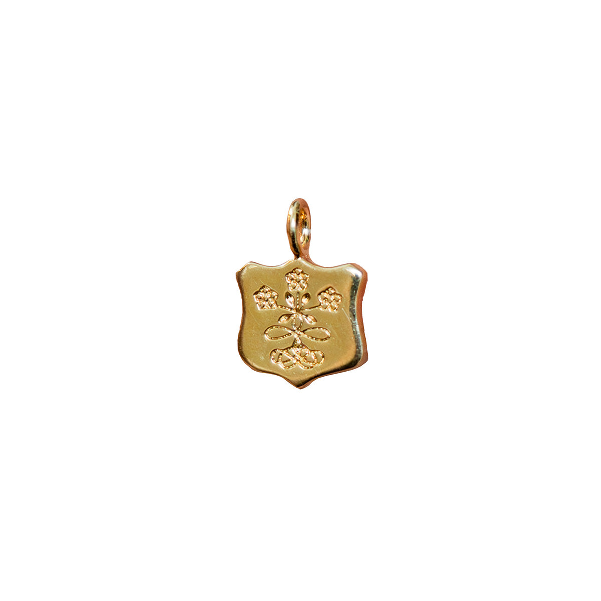 Infinity Flower Crest Medal Charm