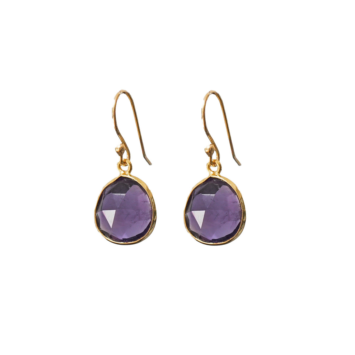 Freeform Medium Amethyst Earrings