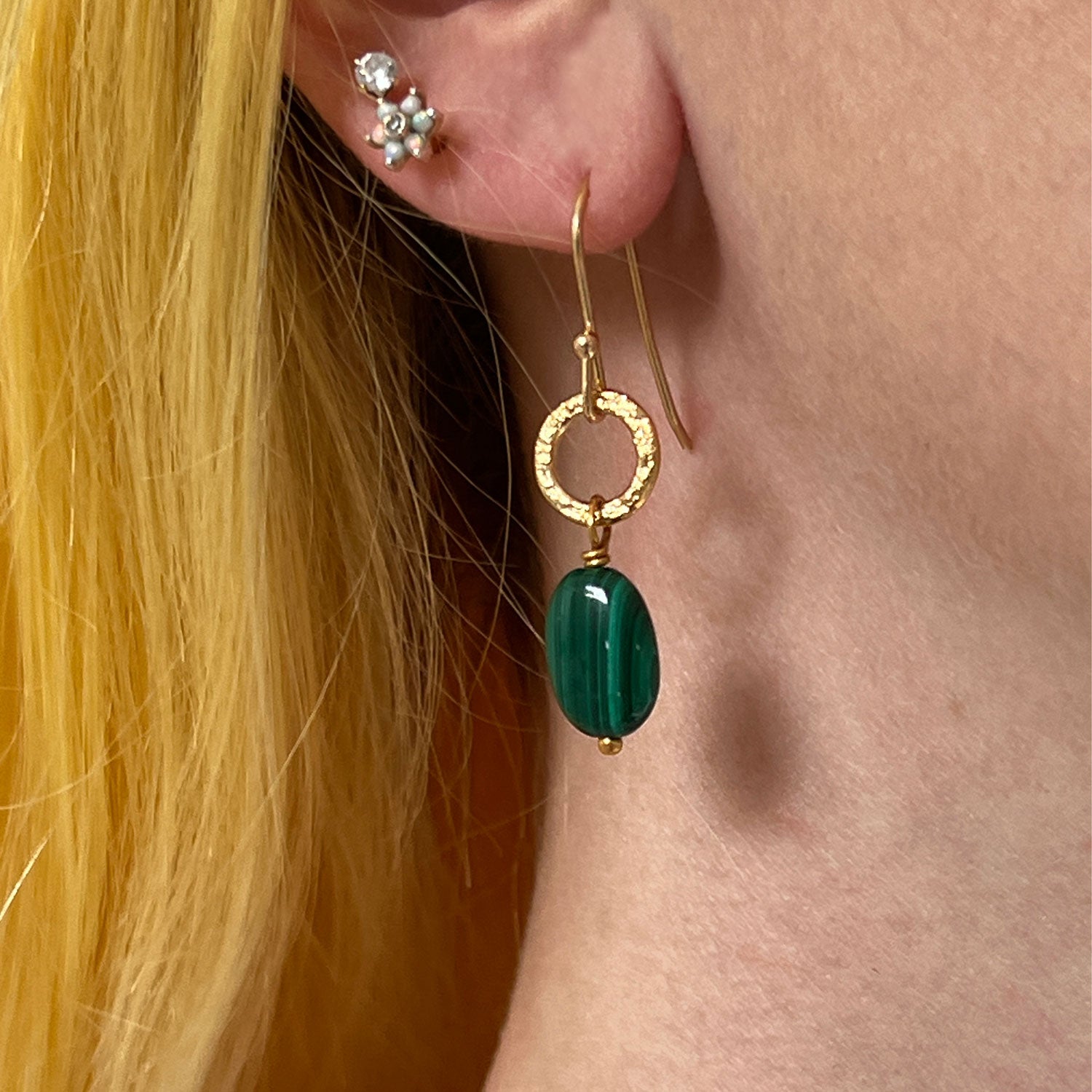 Gita Earrings Malachite