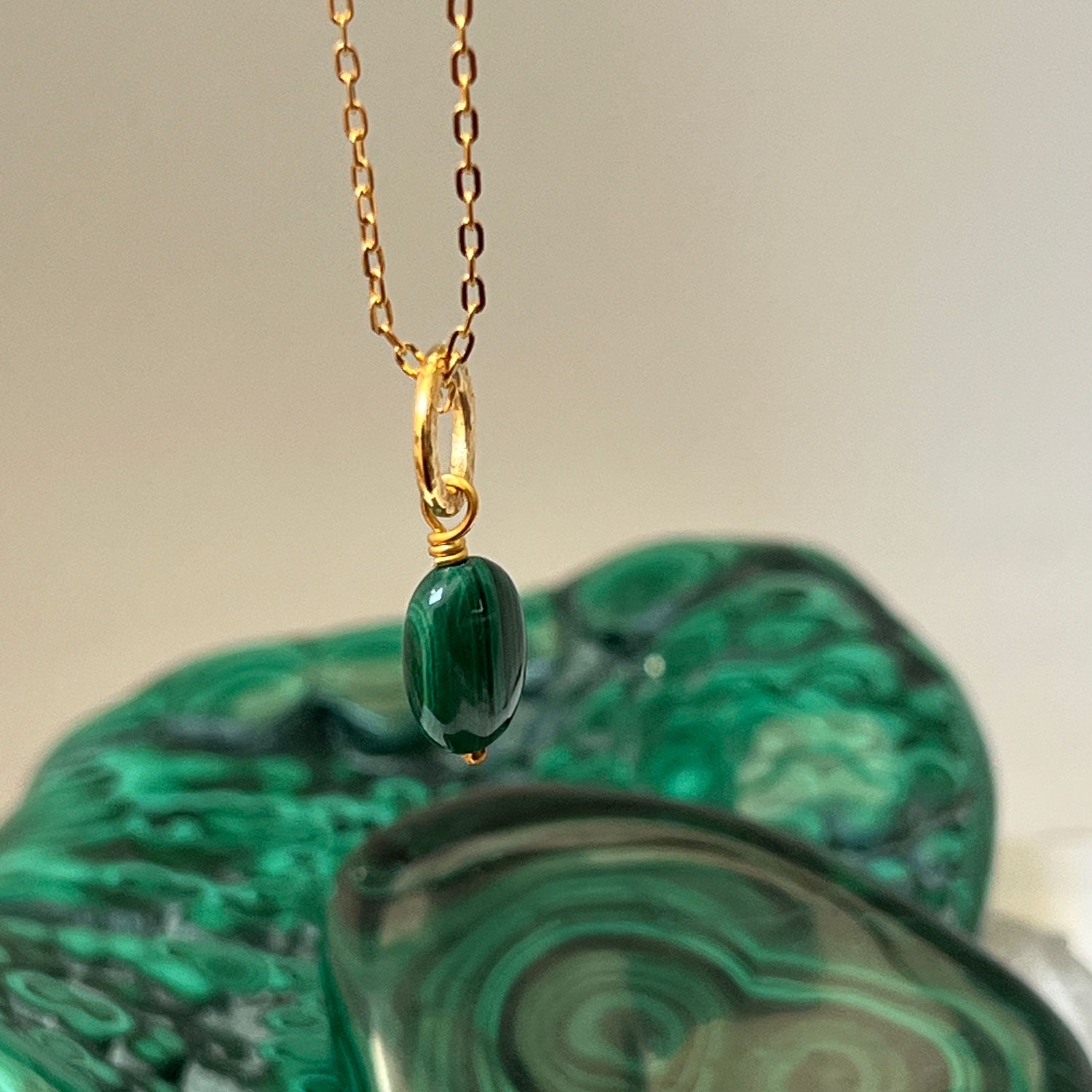 Gita Pendant with Malachite