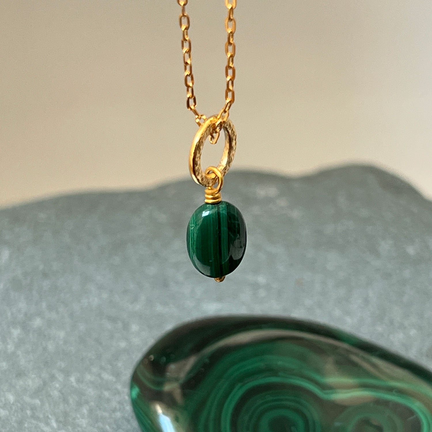 Gita Pendant with Malachite