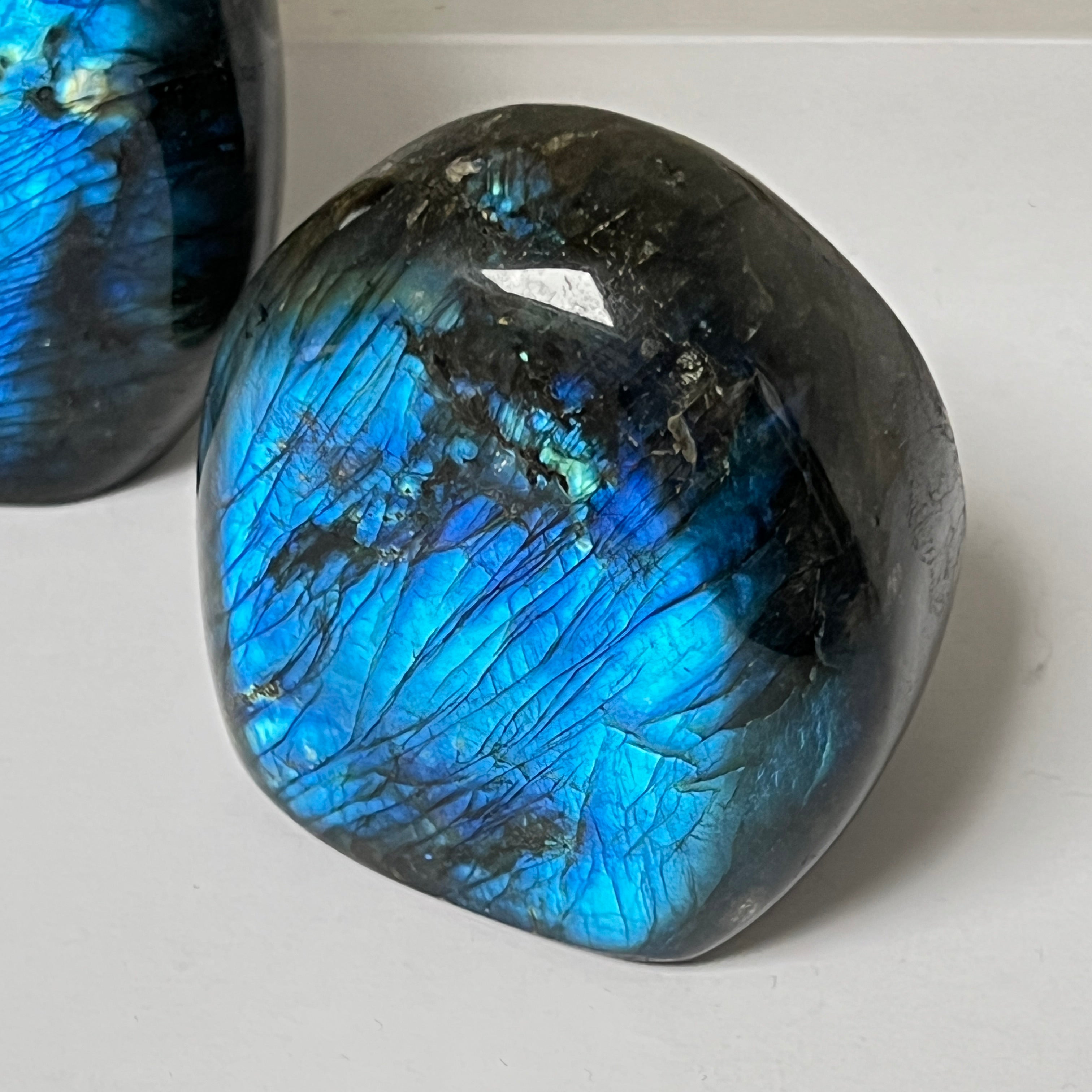 Labradorite Large and small stand alone Pebble from Madagascar