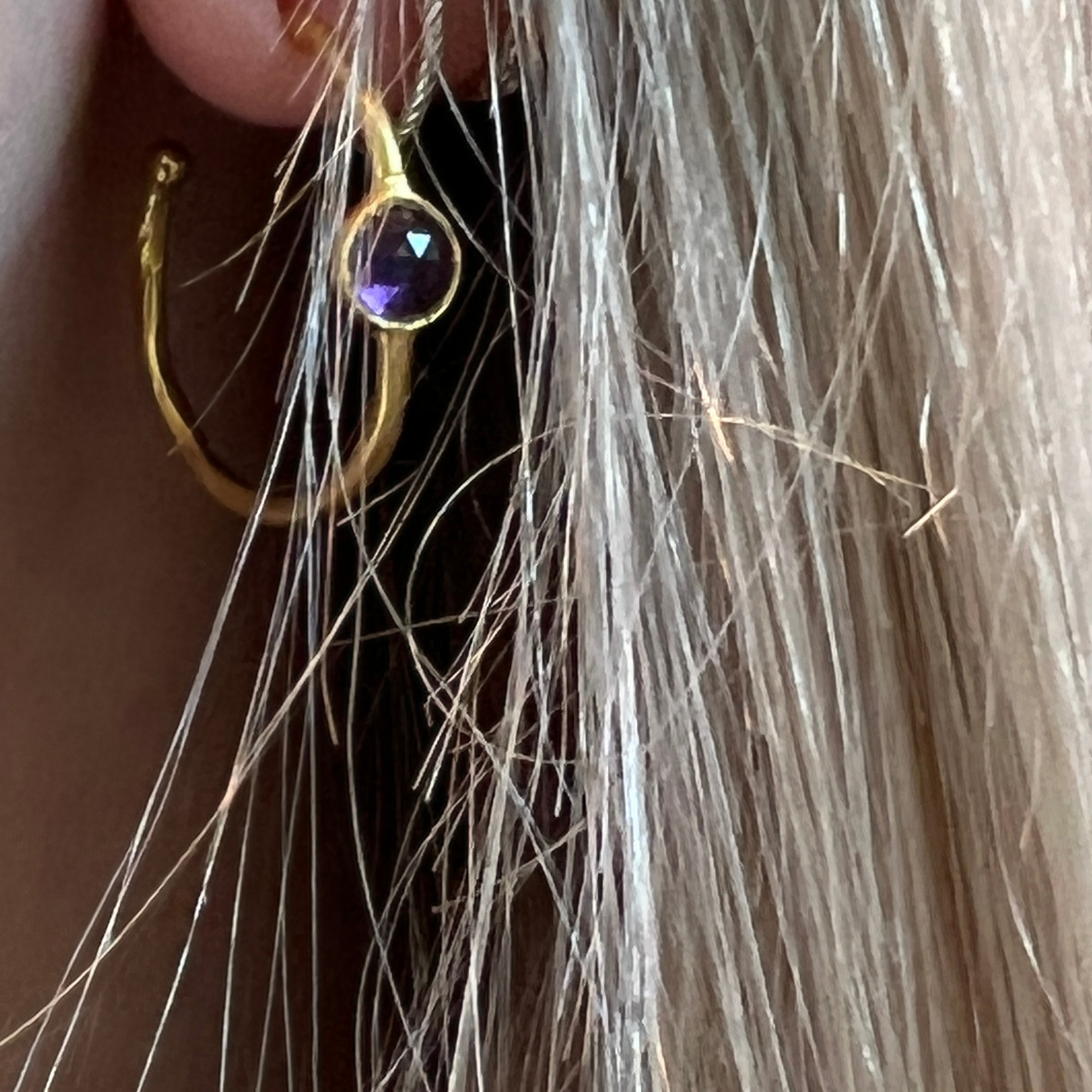 Polki Cut Creole Earrings