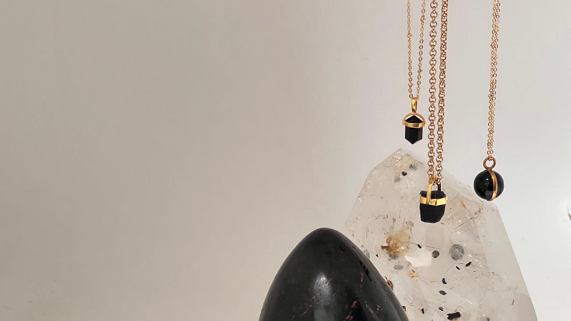 Designer gold and black jewellery