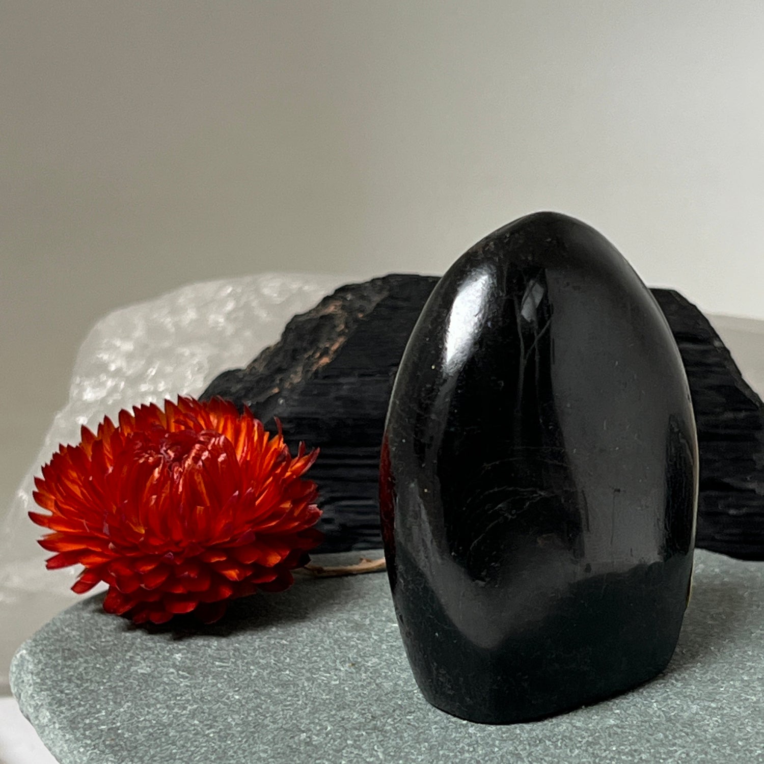 Unique Black Tourmaline Dome Shaped From Madagascar