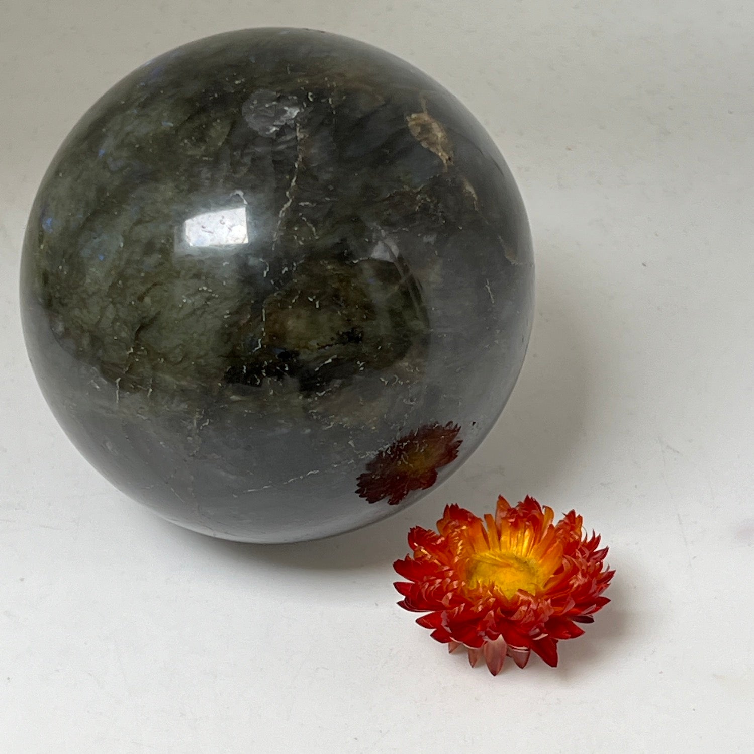 Unique Magic Labradorite Sphere from Madagascar