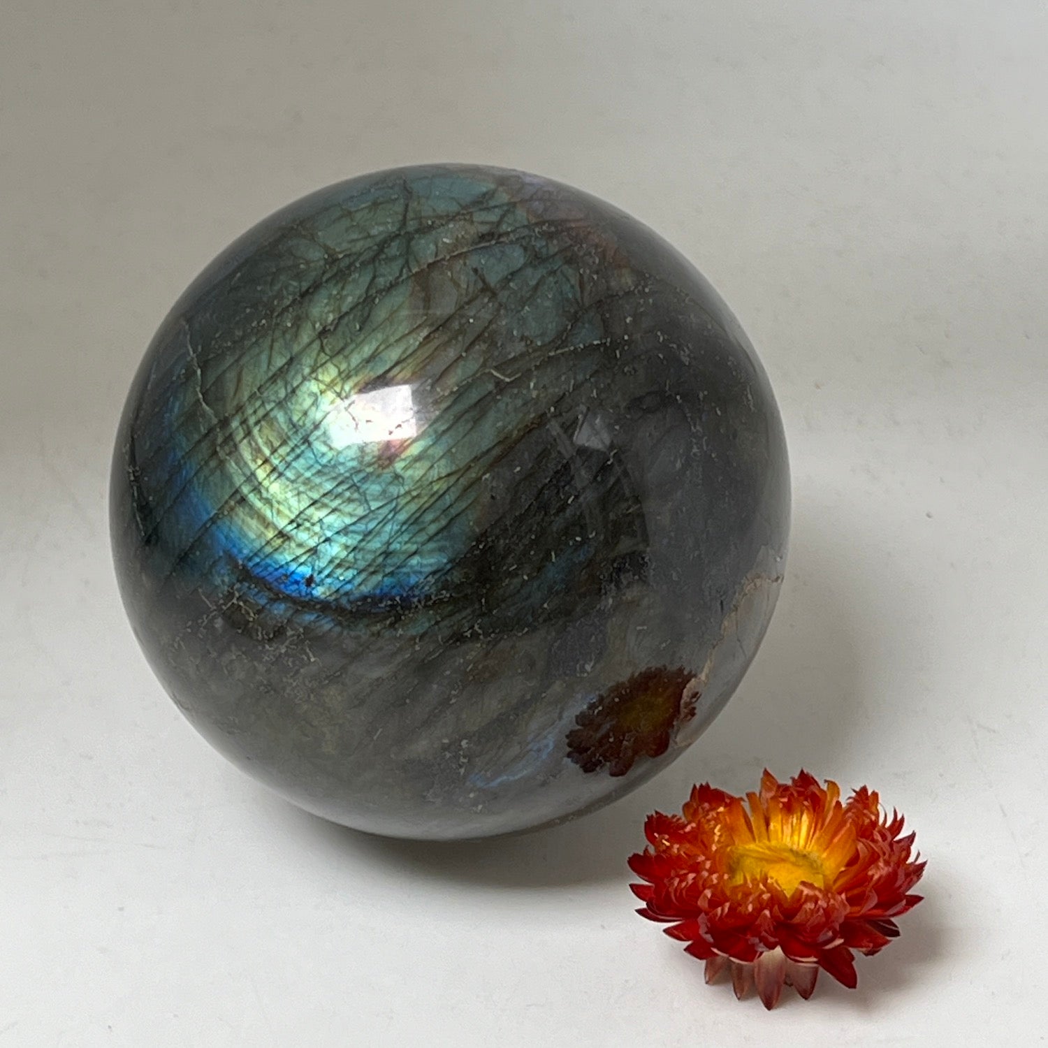 Unique  Magic Labradorite Sphere  from Madagascar