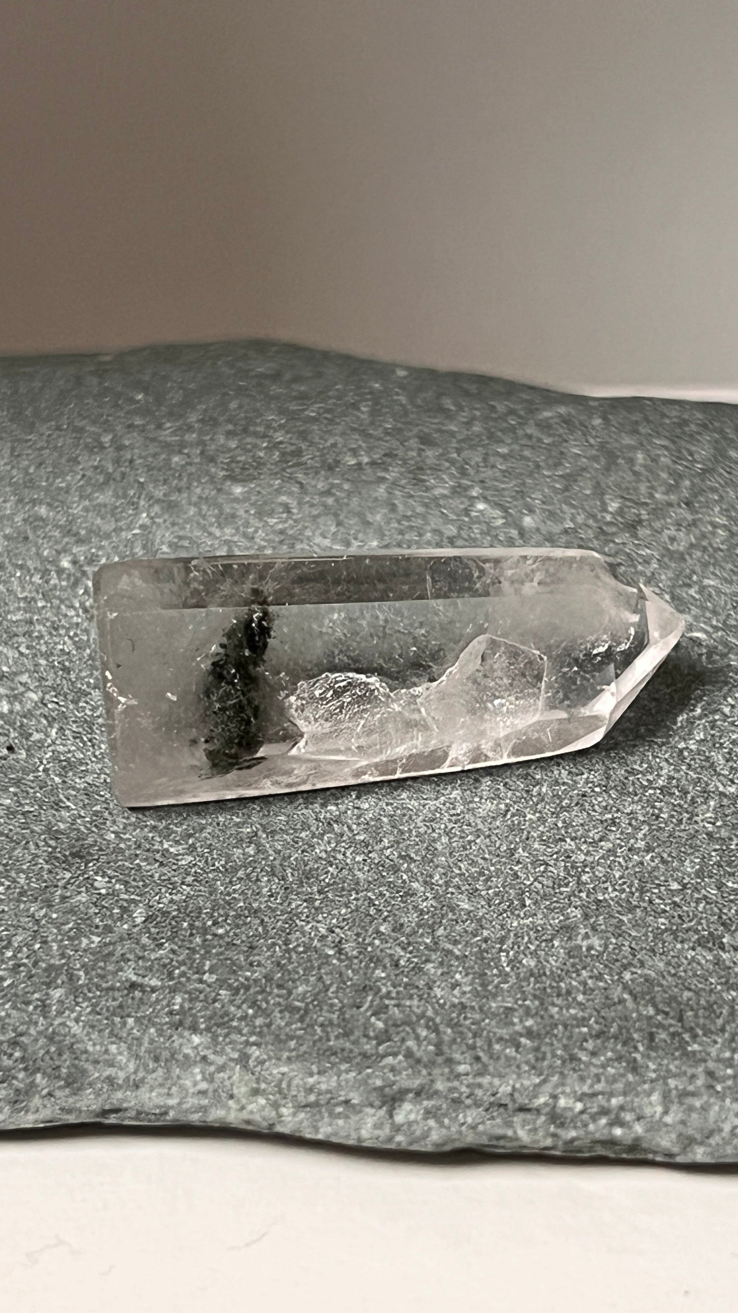 Unique short rock crystal Actinolite