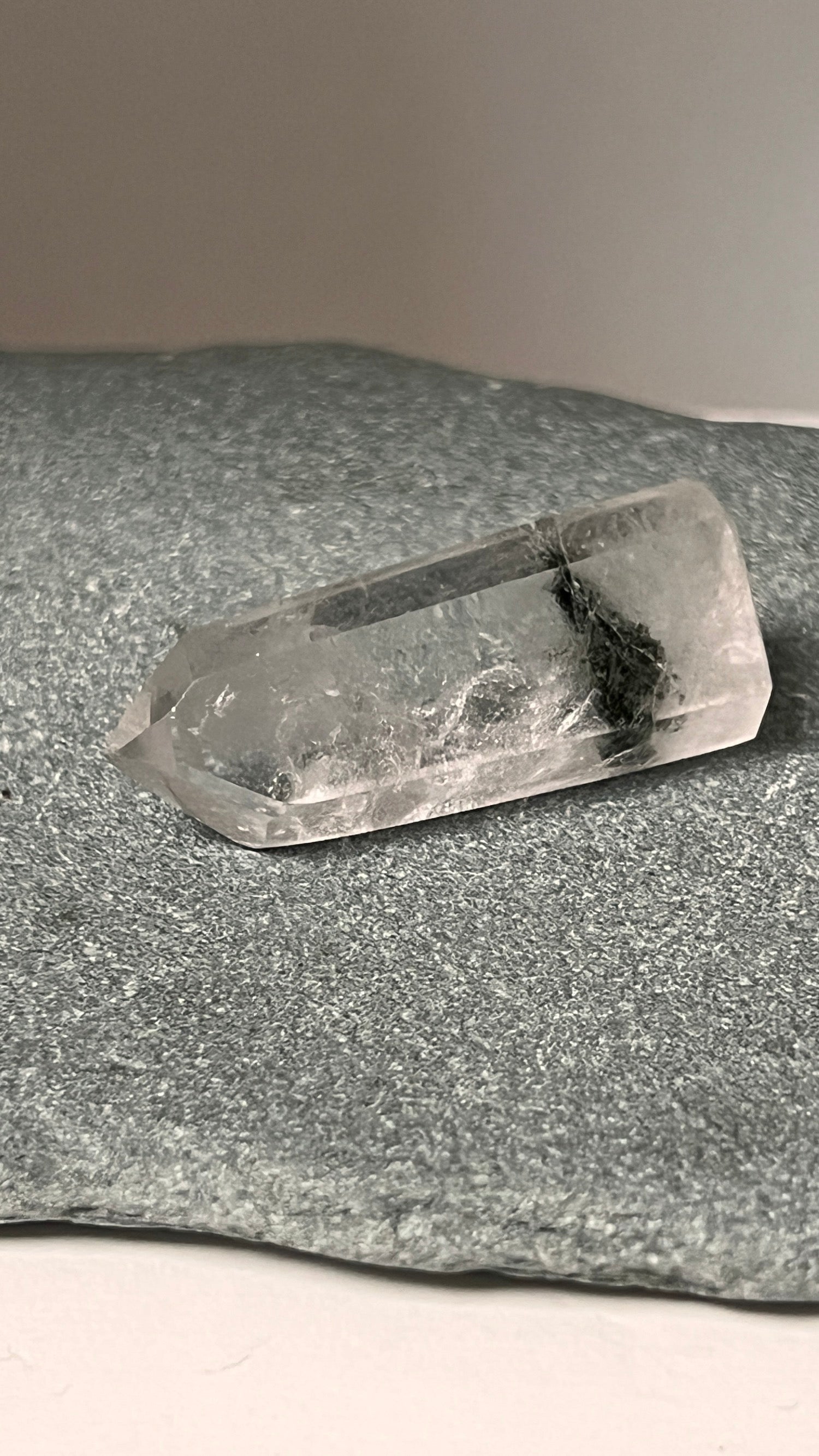 Unique short rock crystal Actinolite