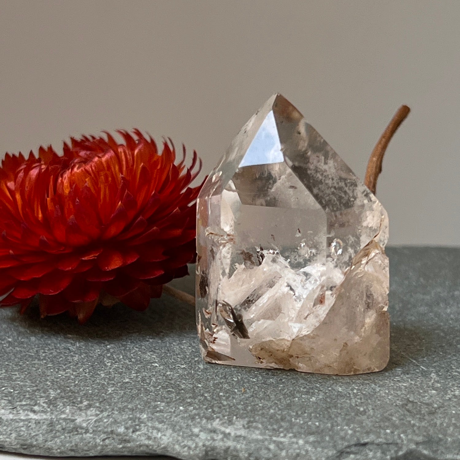 Short Powerful Crystal with Mica inclusions