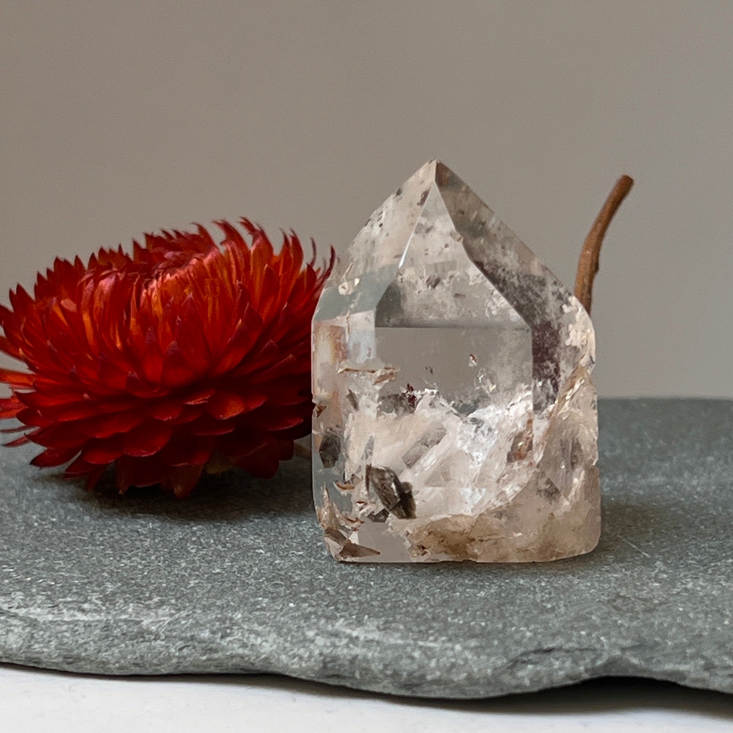 Short Powerful Crystal with Mica inclusions