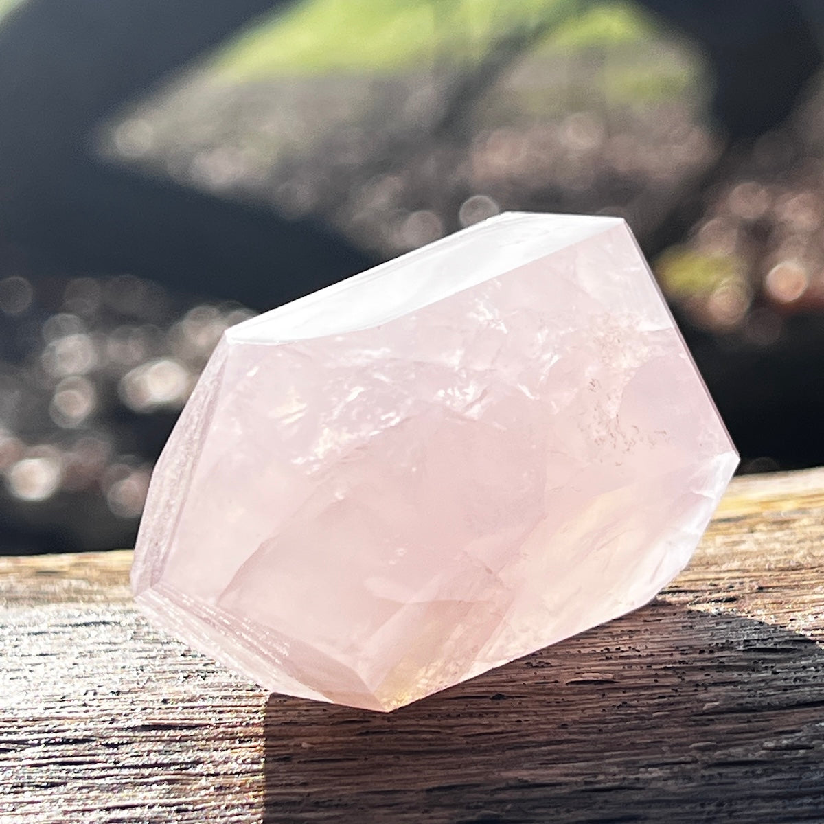 Rose quartz crystal