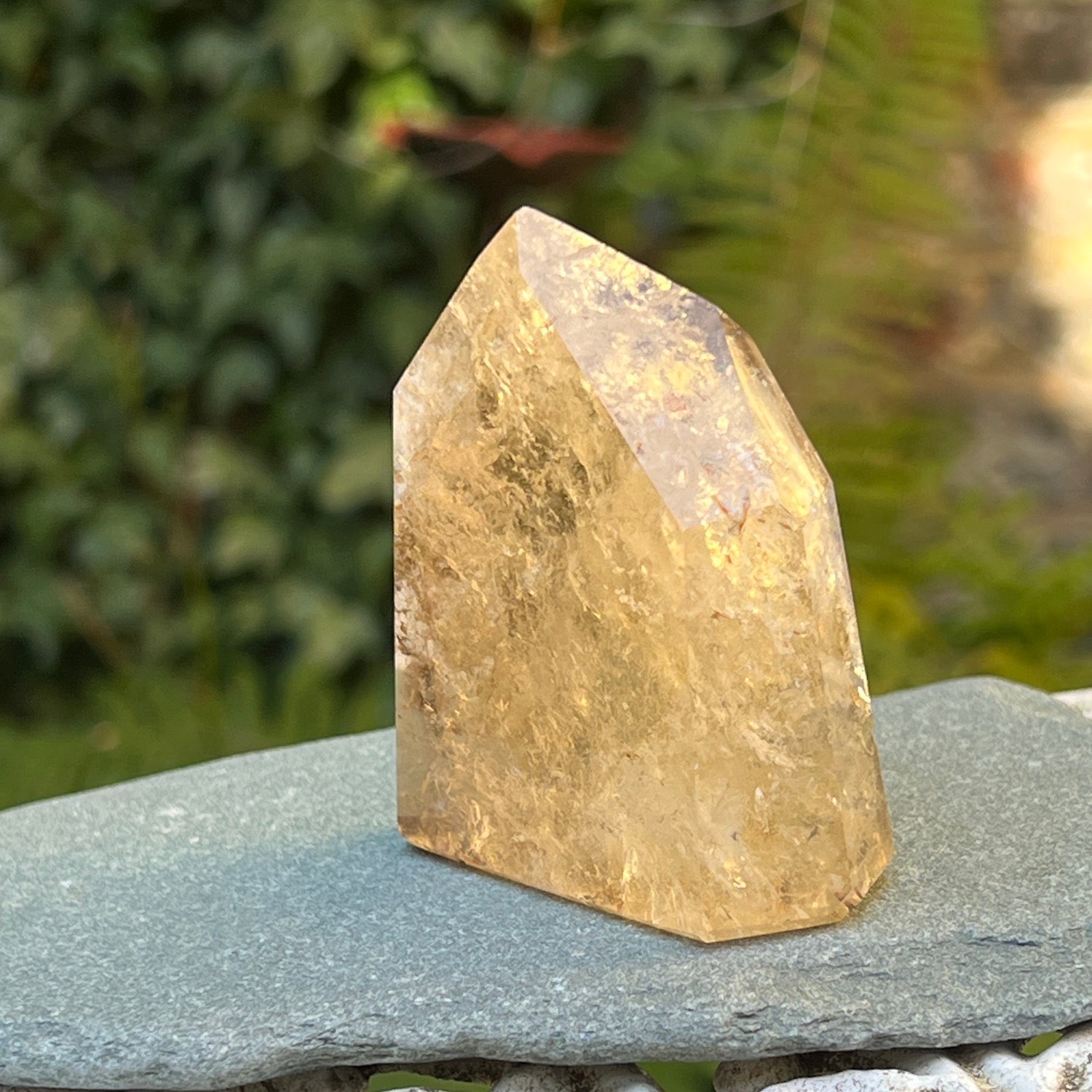 Citrine Point with Smokey from Brazil