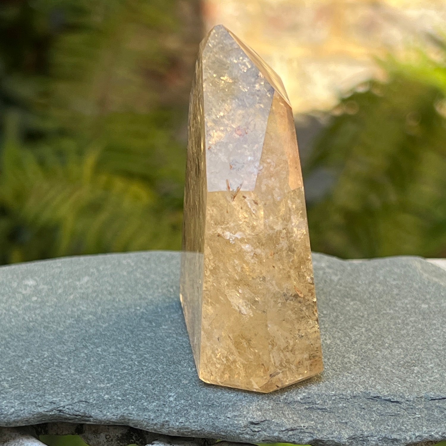 Citrine Point with Smokey from Brazil