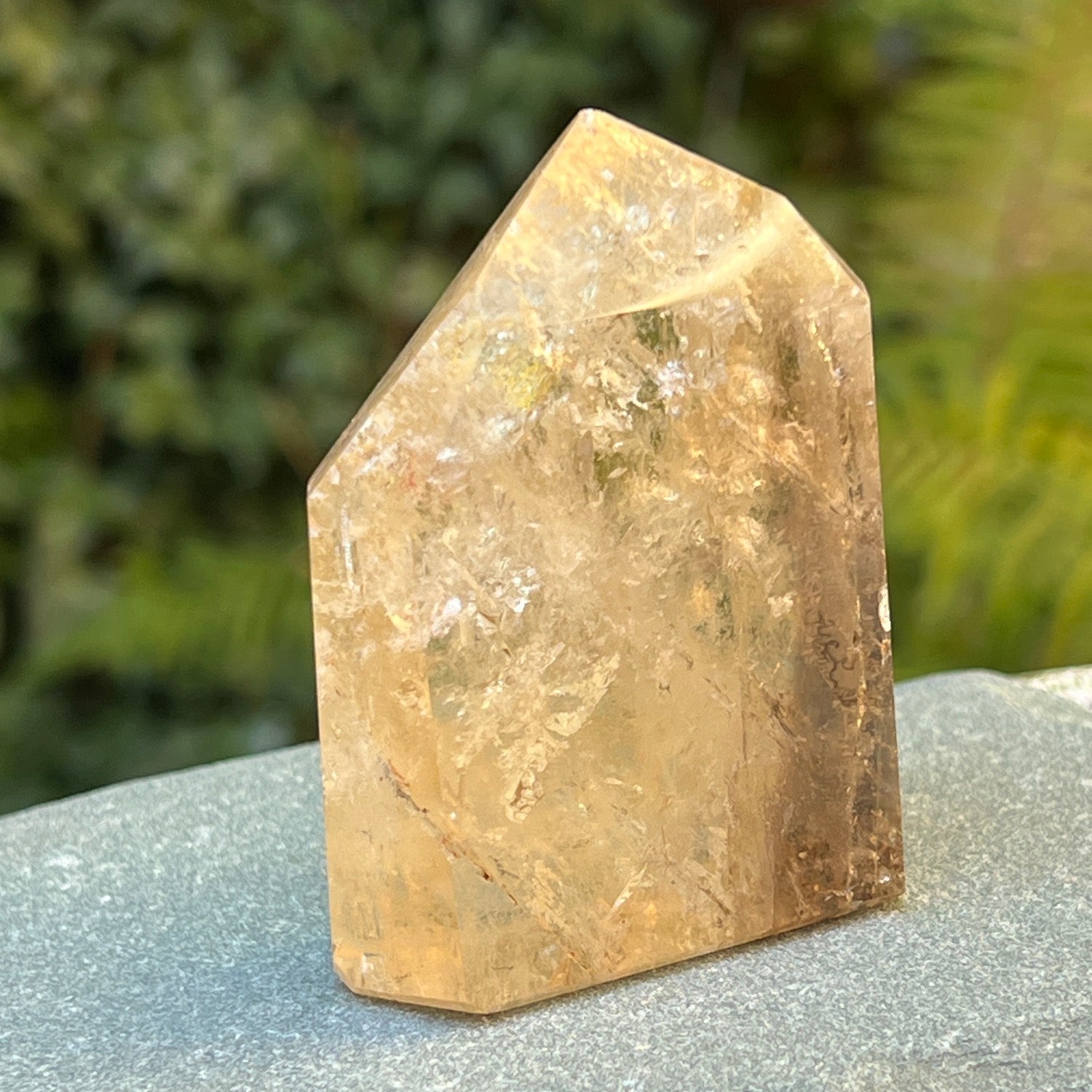 Citrine Point with Smokey from Brazil