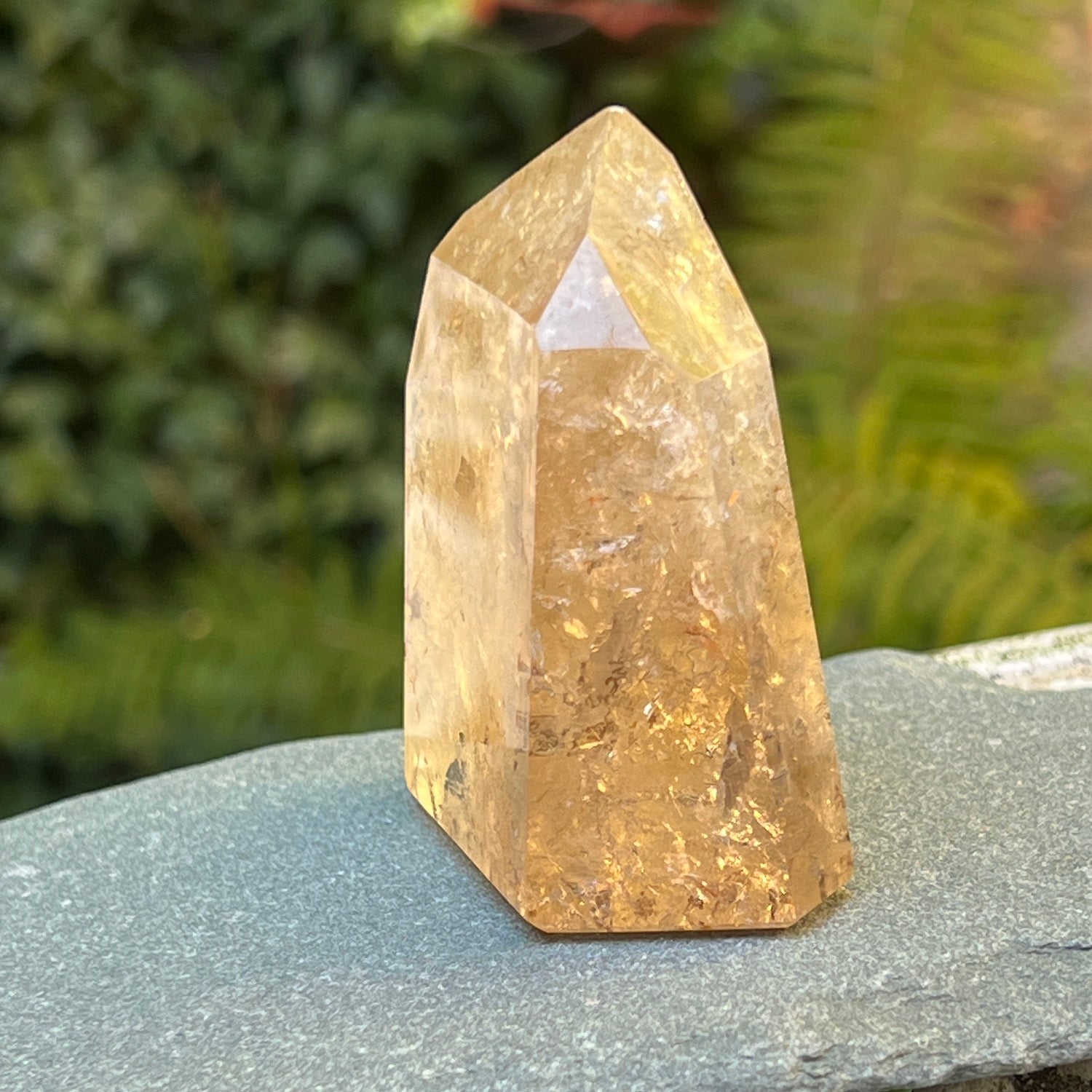 Citrine Point with Smokey from Brazil