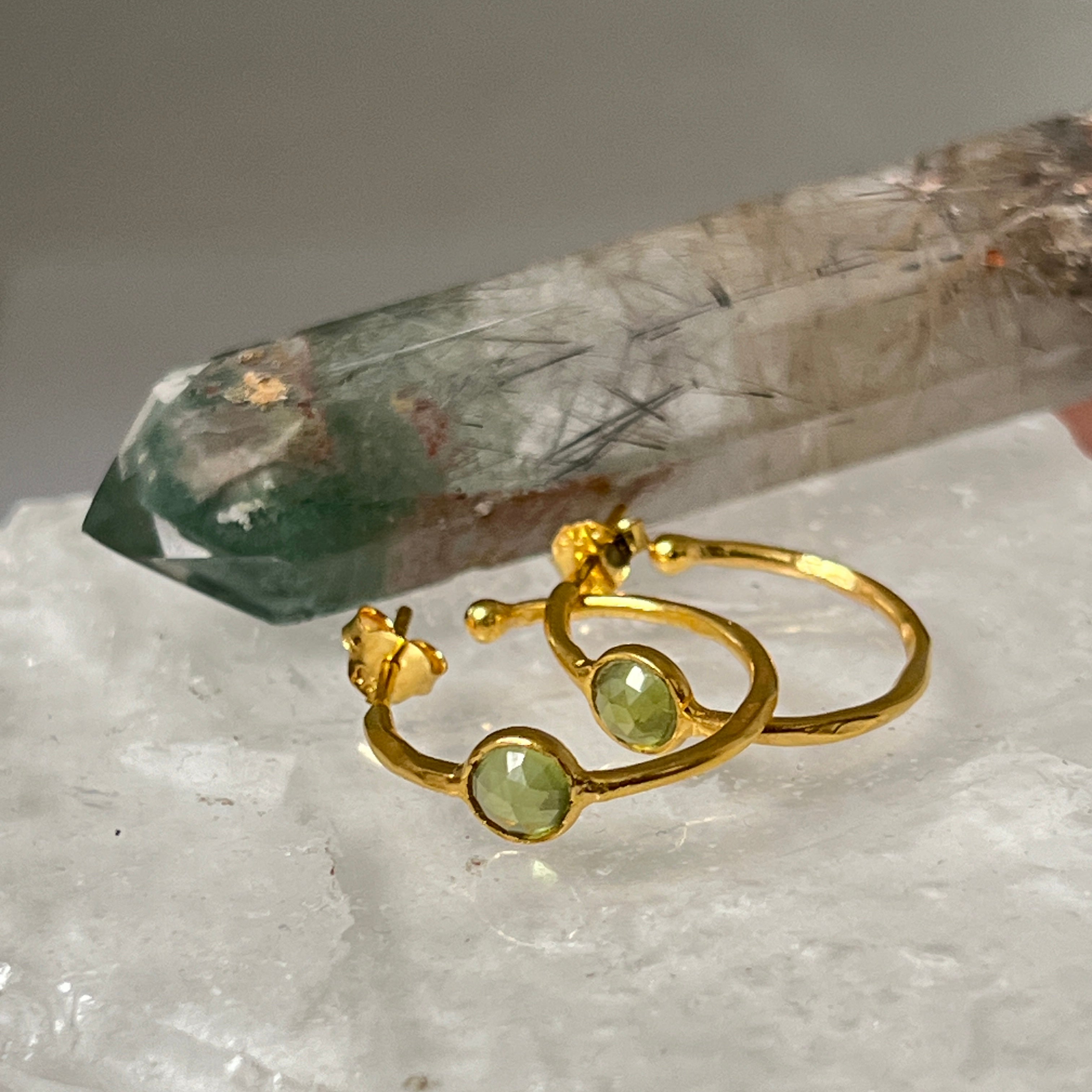 Polki Cut Creole Earrings