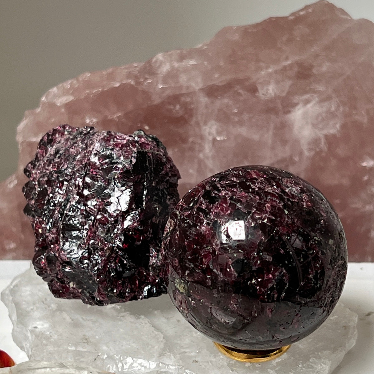 Pyrope Garnet Raw or Tumbled Sphere