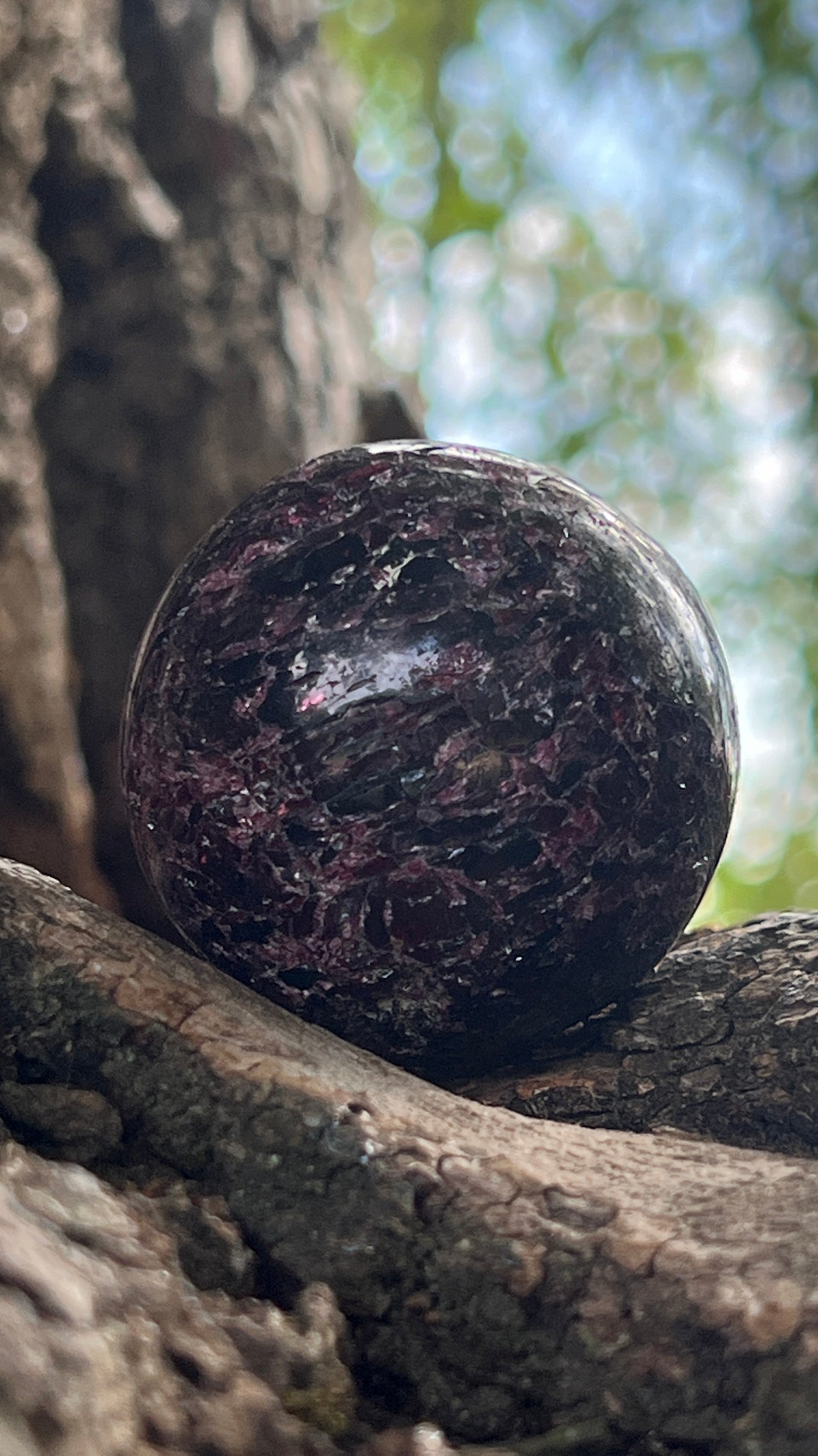 Pyrope Garnet Raw or Tumbled Sphere