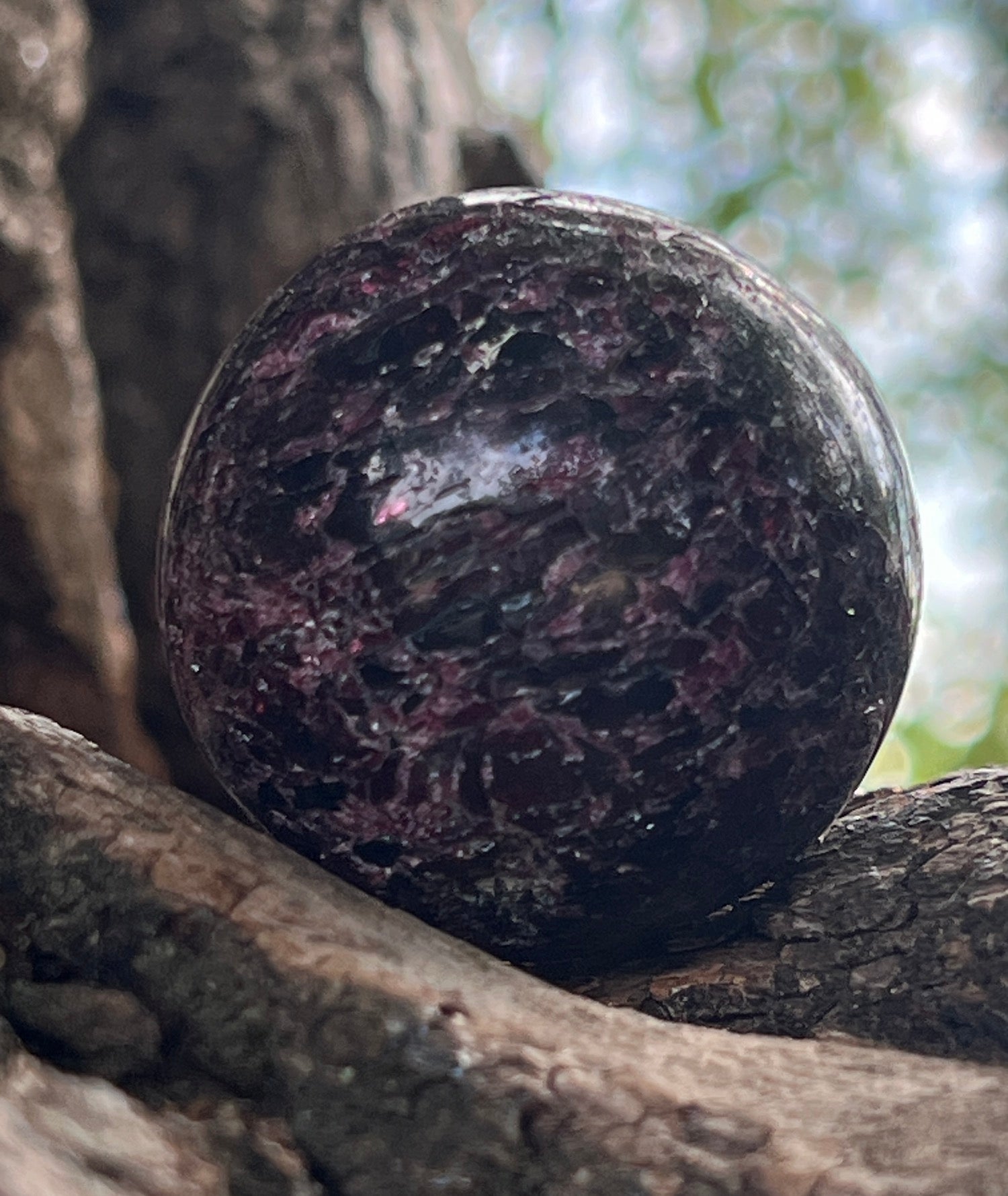 Pyrope Garnet Raw or Tumbled Sphere