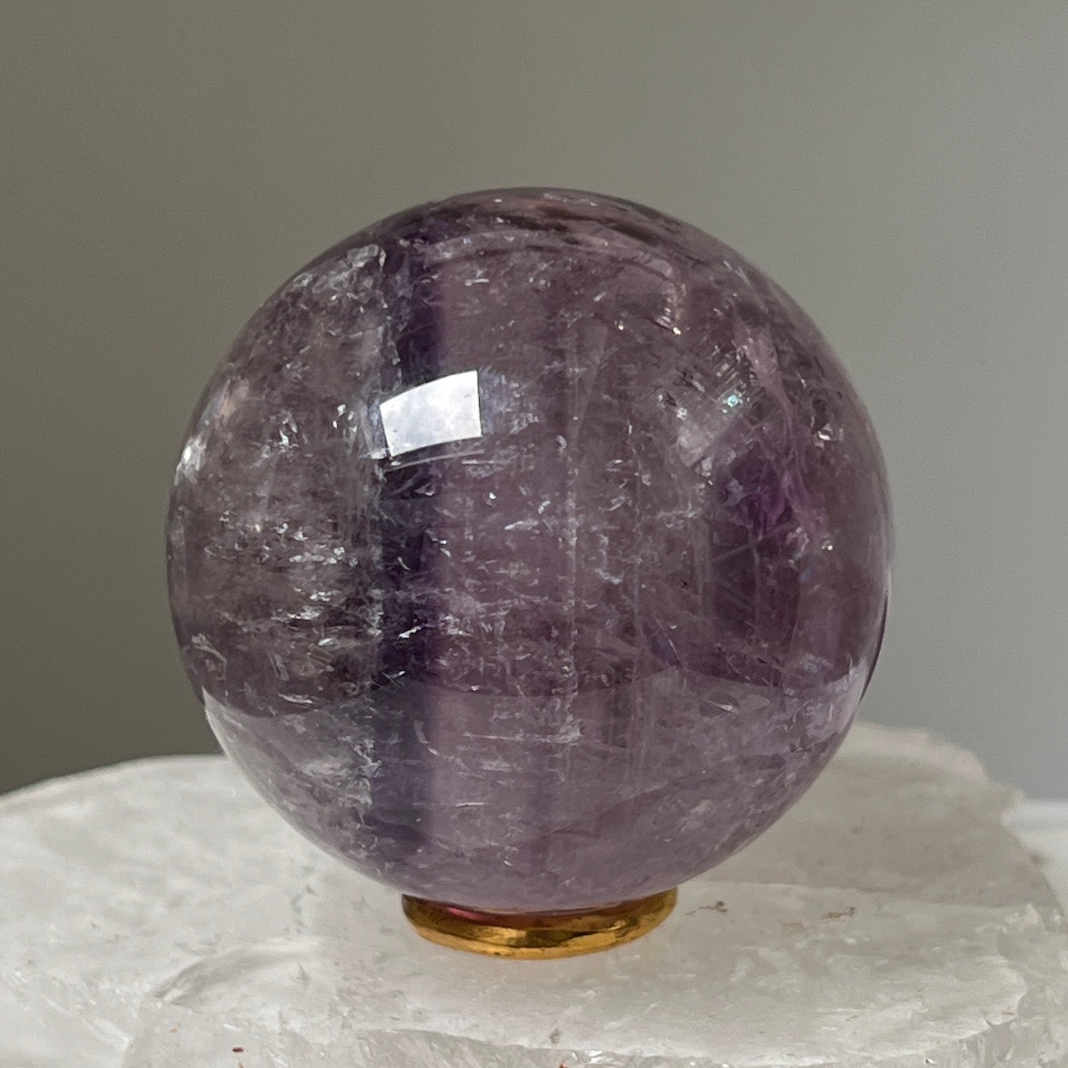 Unique Amethyst Crystal Phantom ball from Brazil