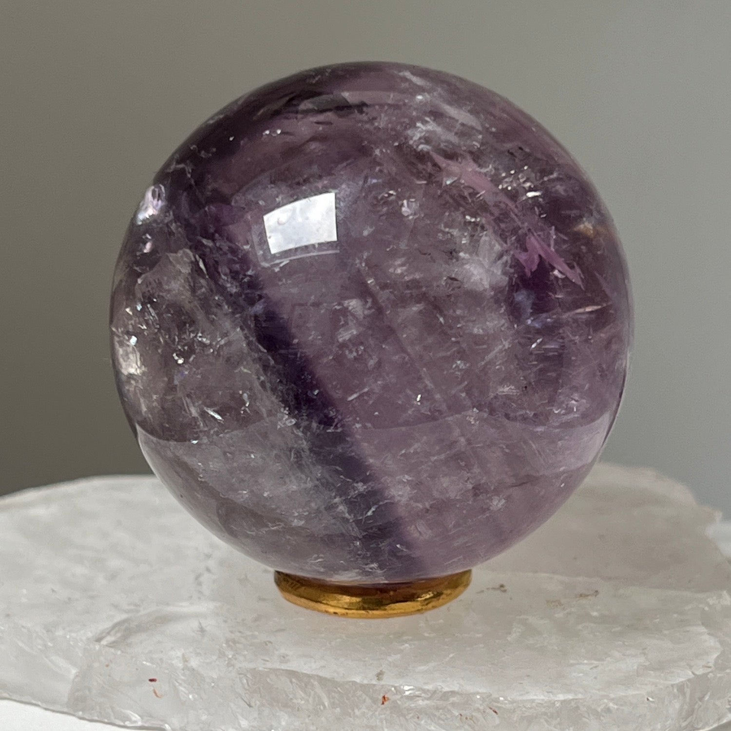 Unique Amethyst Crystal Phantom ball from Brazil