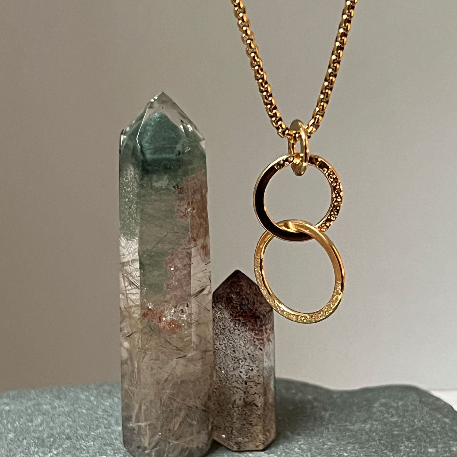 Lolita Long Pendant on Long Slim Box Chain