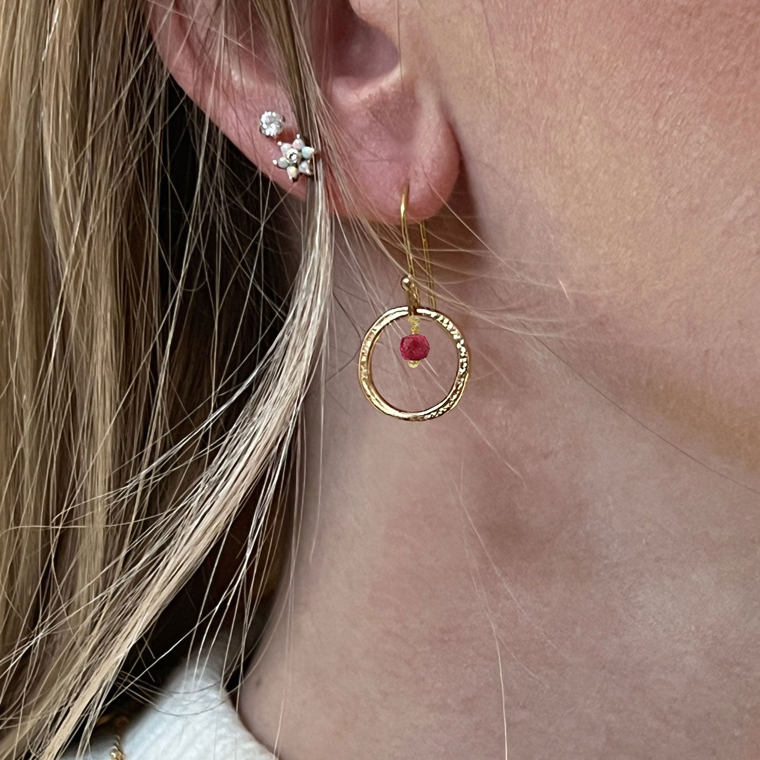 Lottie Earrings Ruby