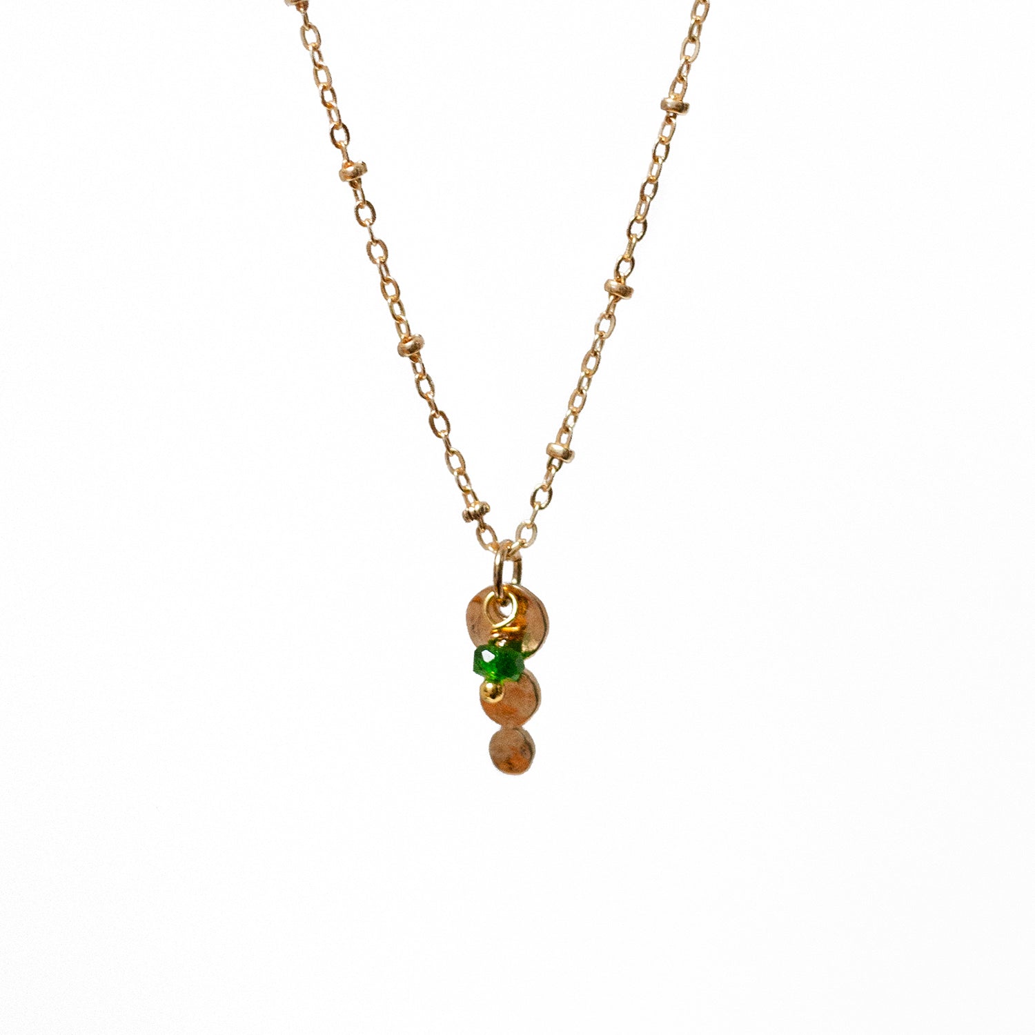 Trilogy Pendant on short satellite chain