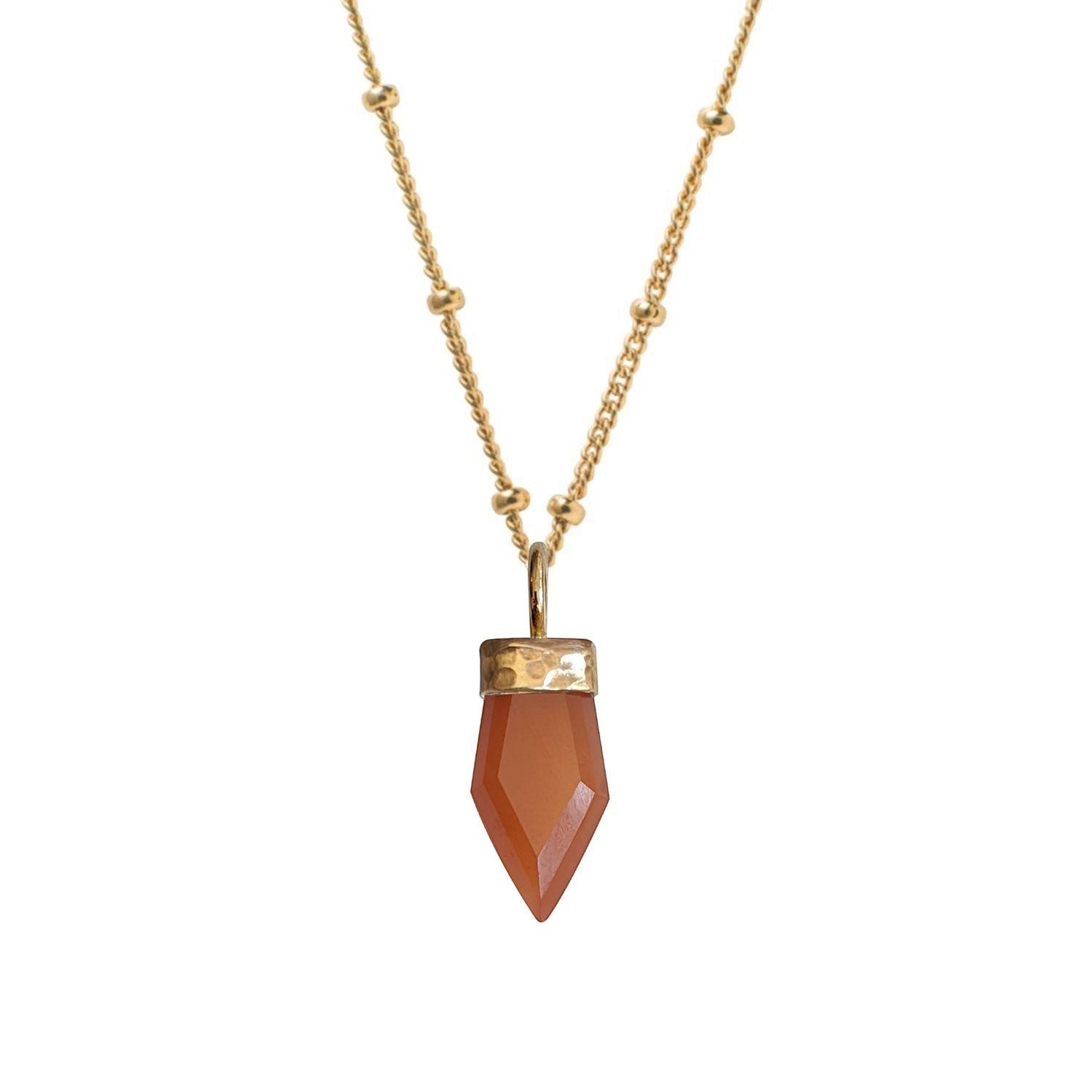 Mini Temple Pendant Golden Rutil or Carnelian