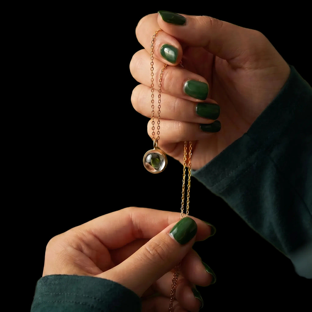 Magic Crystal Ball Rock Crystal on Simple chain