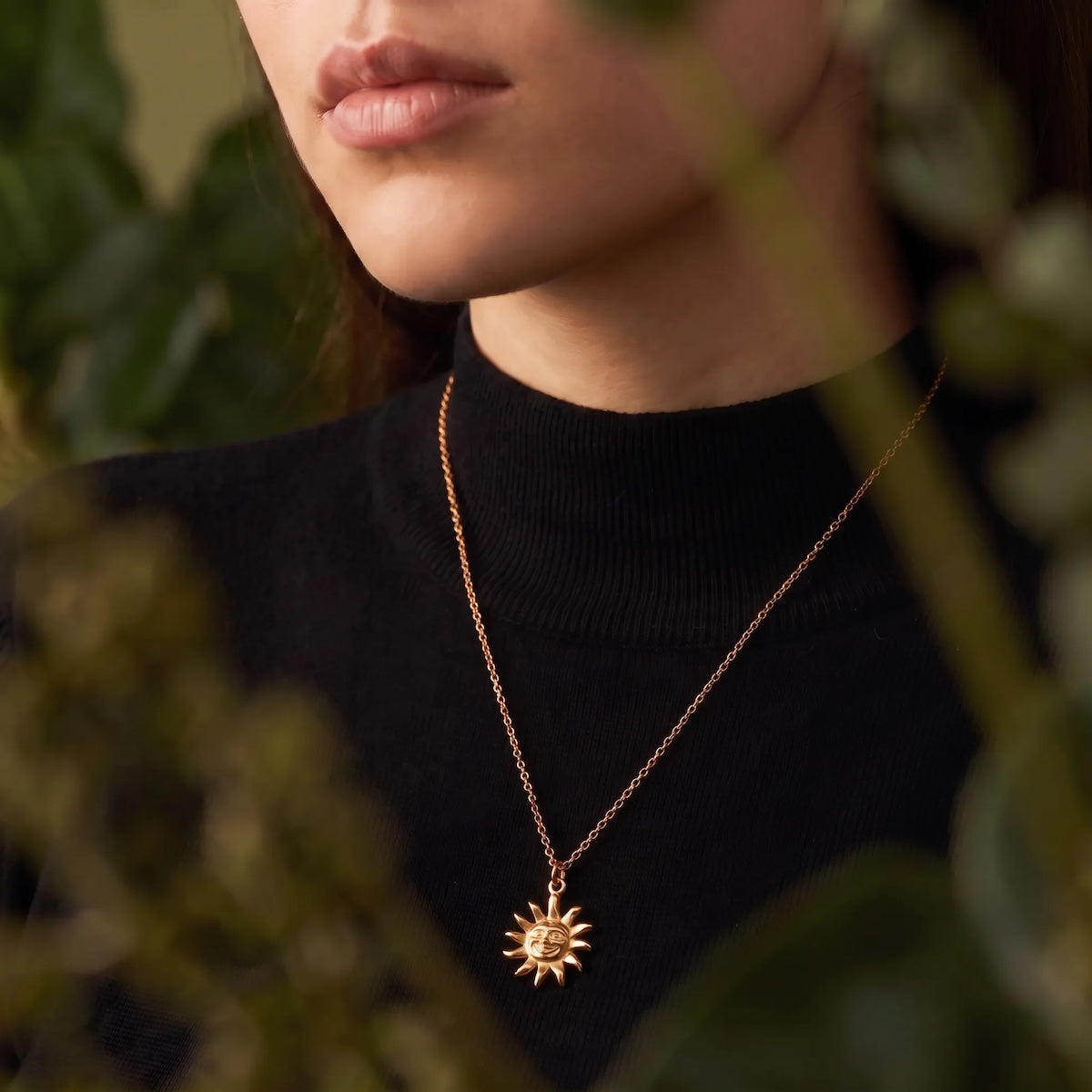 Celestial Sun Face Double sided Charm